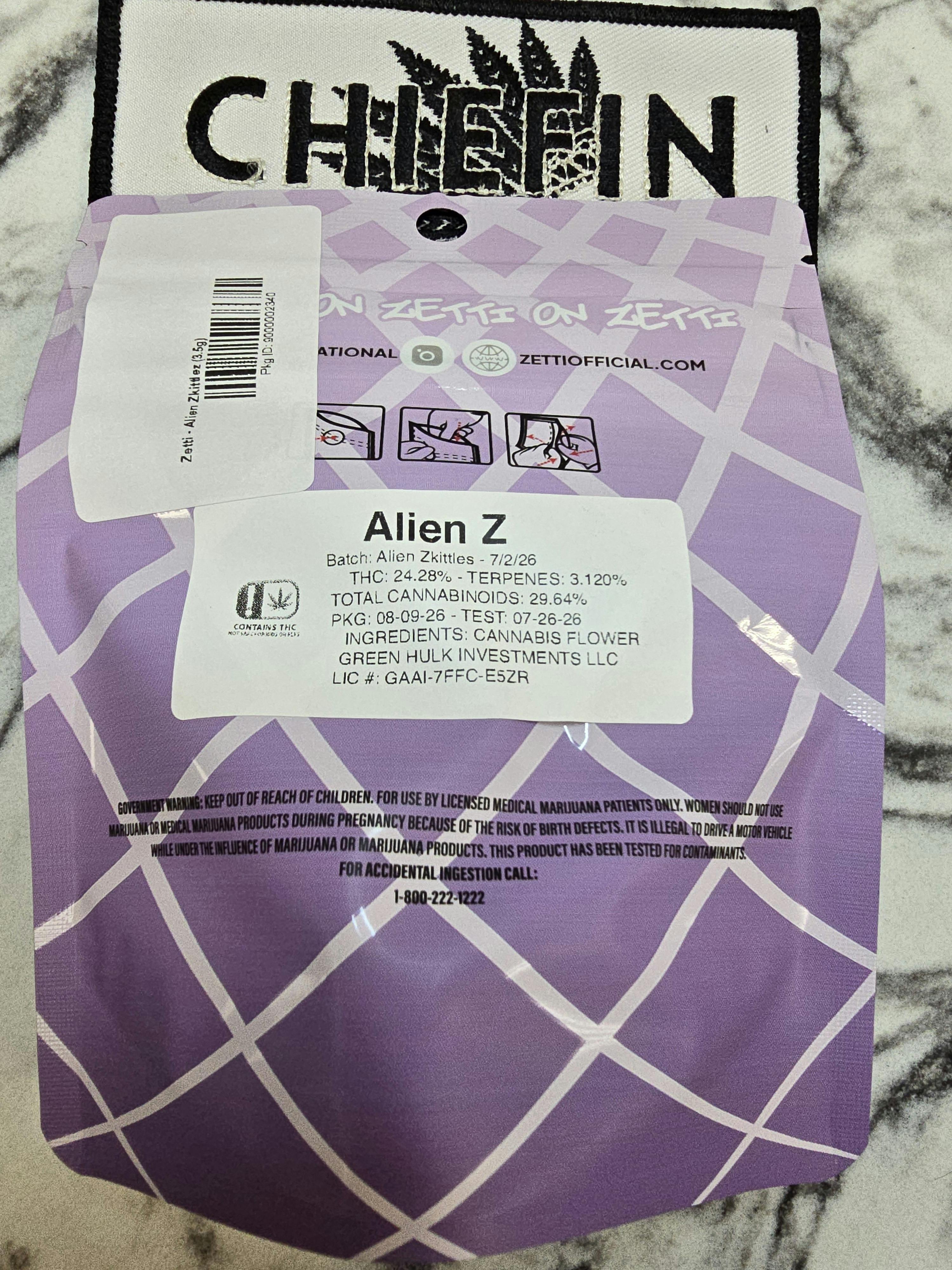 ZETTI FLOWER | ALIEN Z | 3.5g | SMALLZ