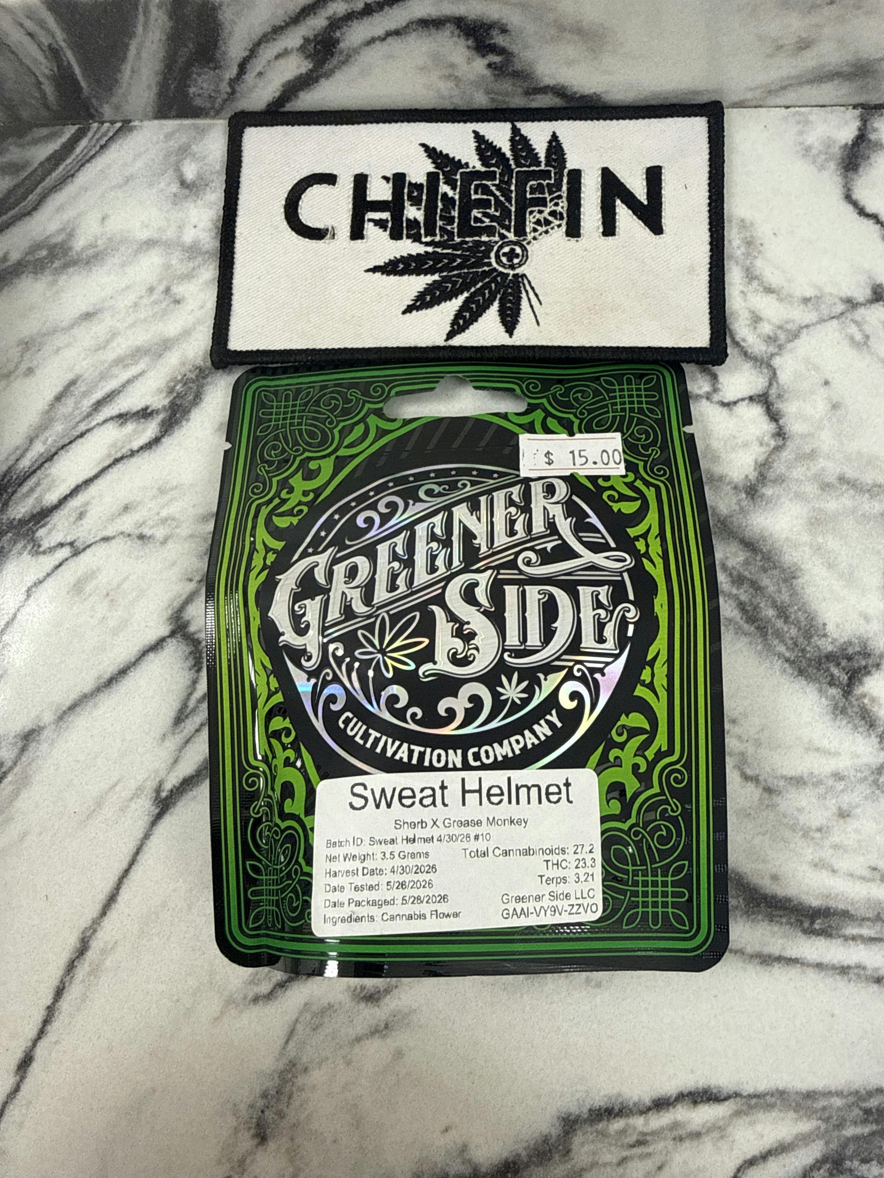 Greener Side Sweat Helmet (Each) 3.5g - Flower