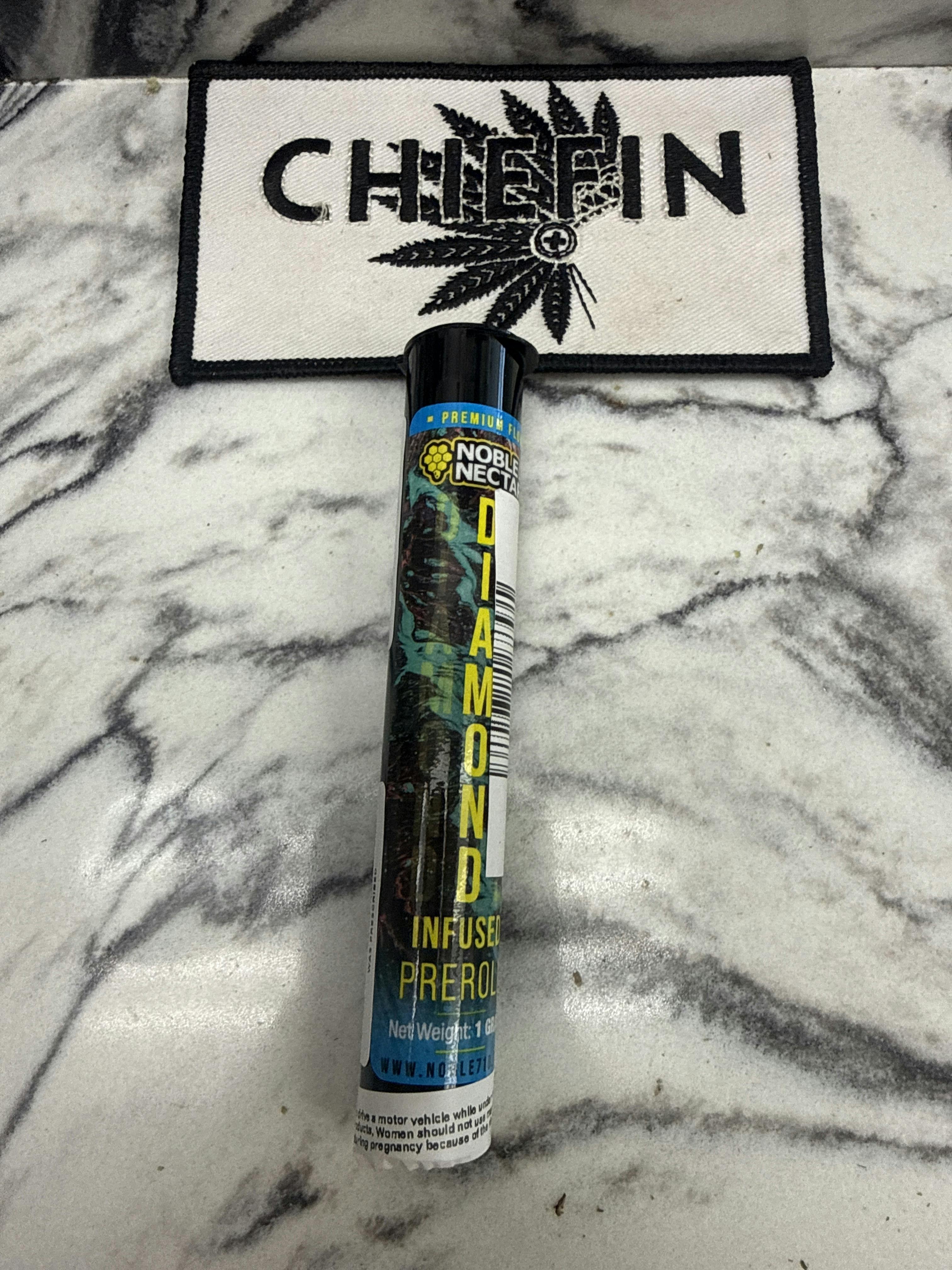 Jefe Noble Diamond Infused 1G Pre-roll Black Scotty (Infused with GMO/Rainbow Guava Diamonds)
