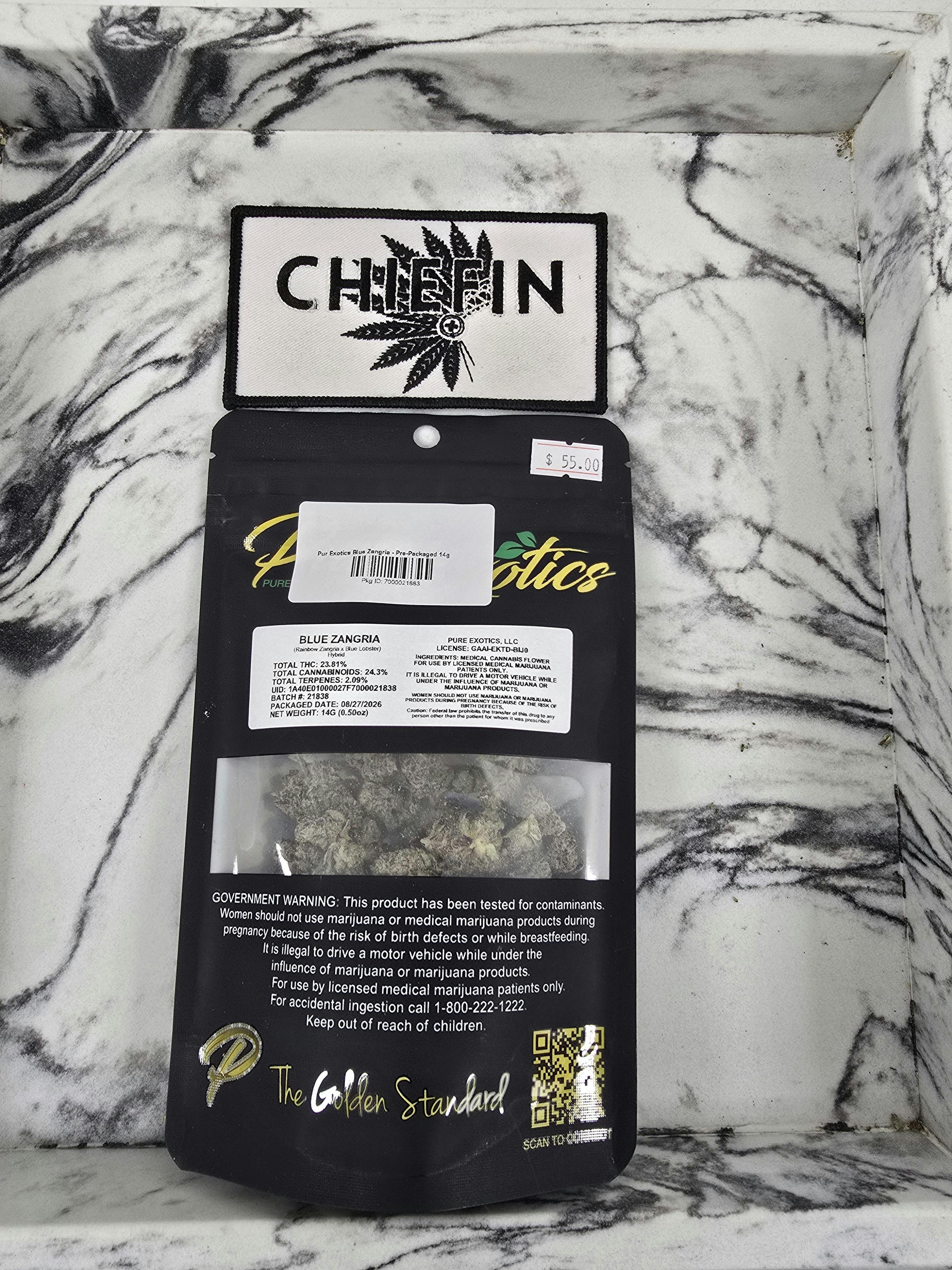 Pur Exotics Blue Zangria - Pre-Packaged 14g