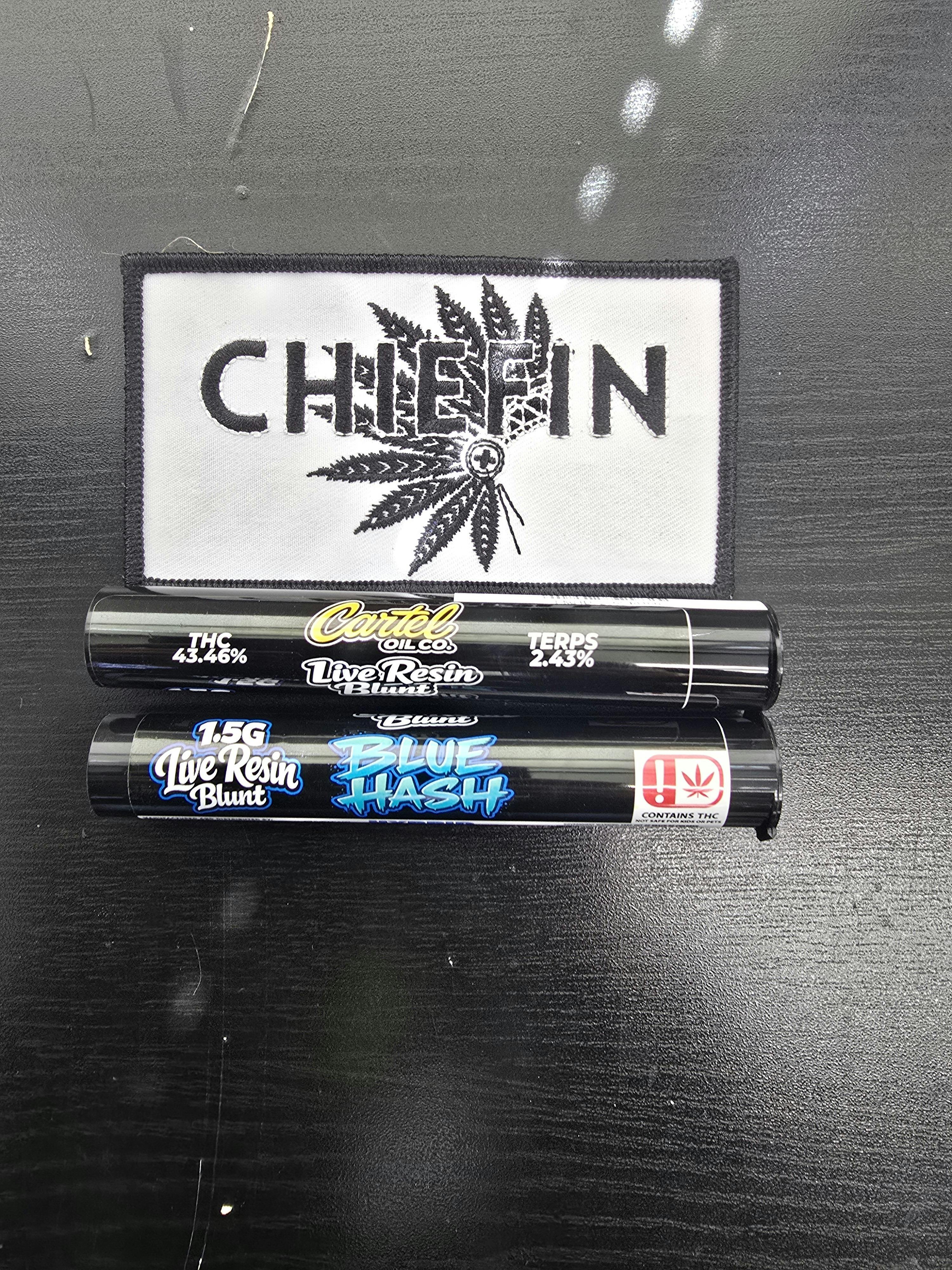 Cartel Oil Co | Live Resin Blunt Cone | Hybrid | Blue Hash | 1.5g