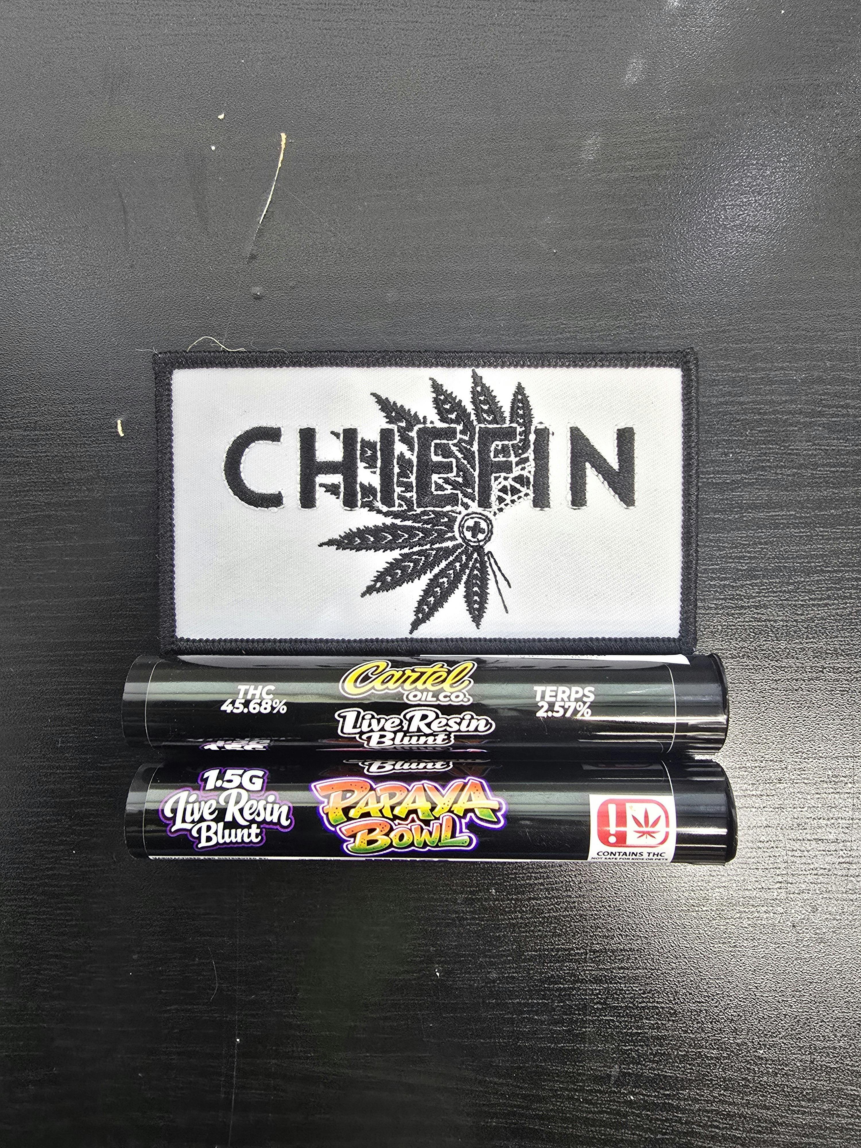 Cartel Oil Co | Live Resin Blunt Cone | Indica | Papaya Bowl | 1.5g