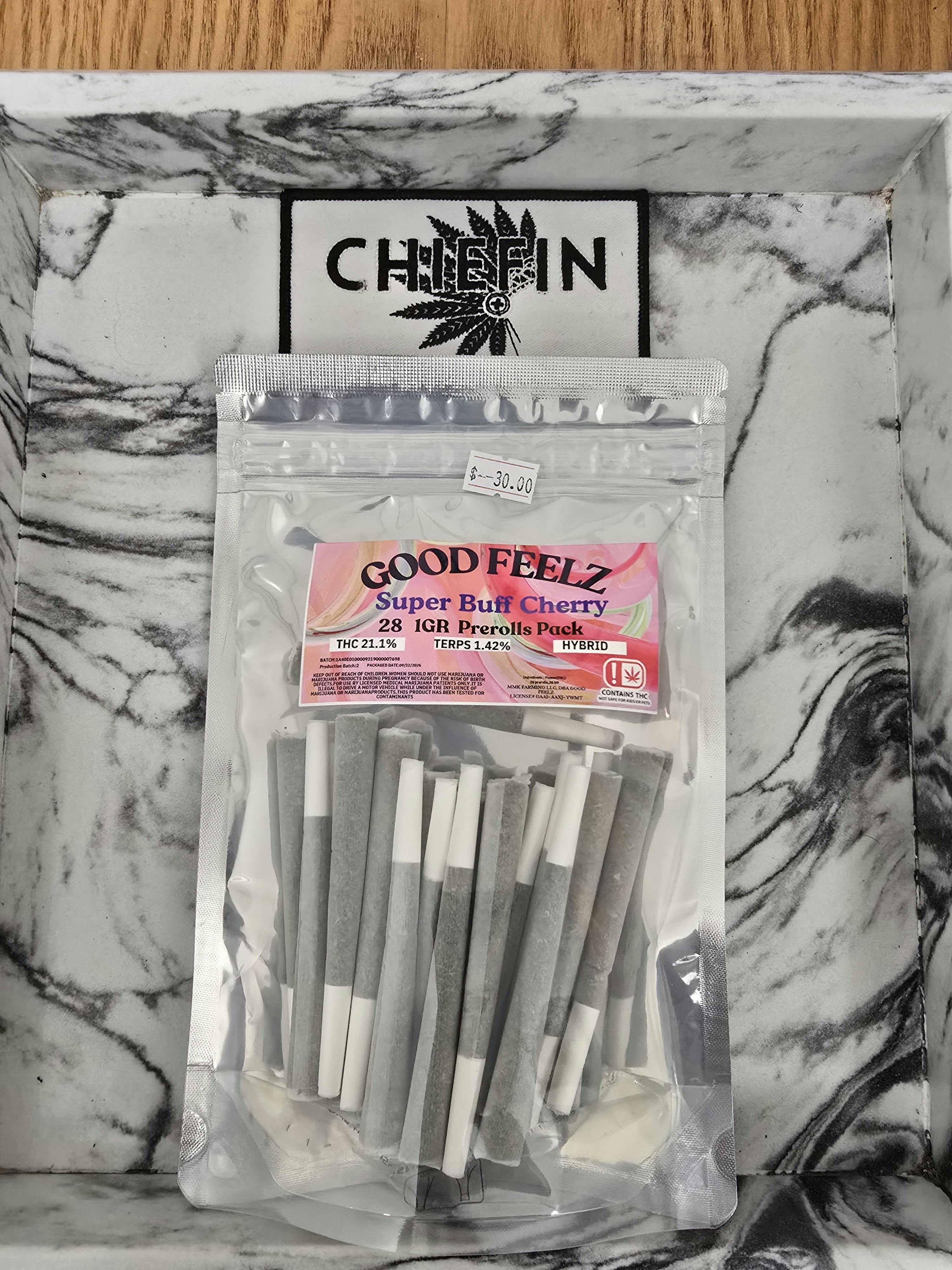 Good Feelz Super Buff Cherry Prerolls 28 pack