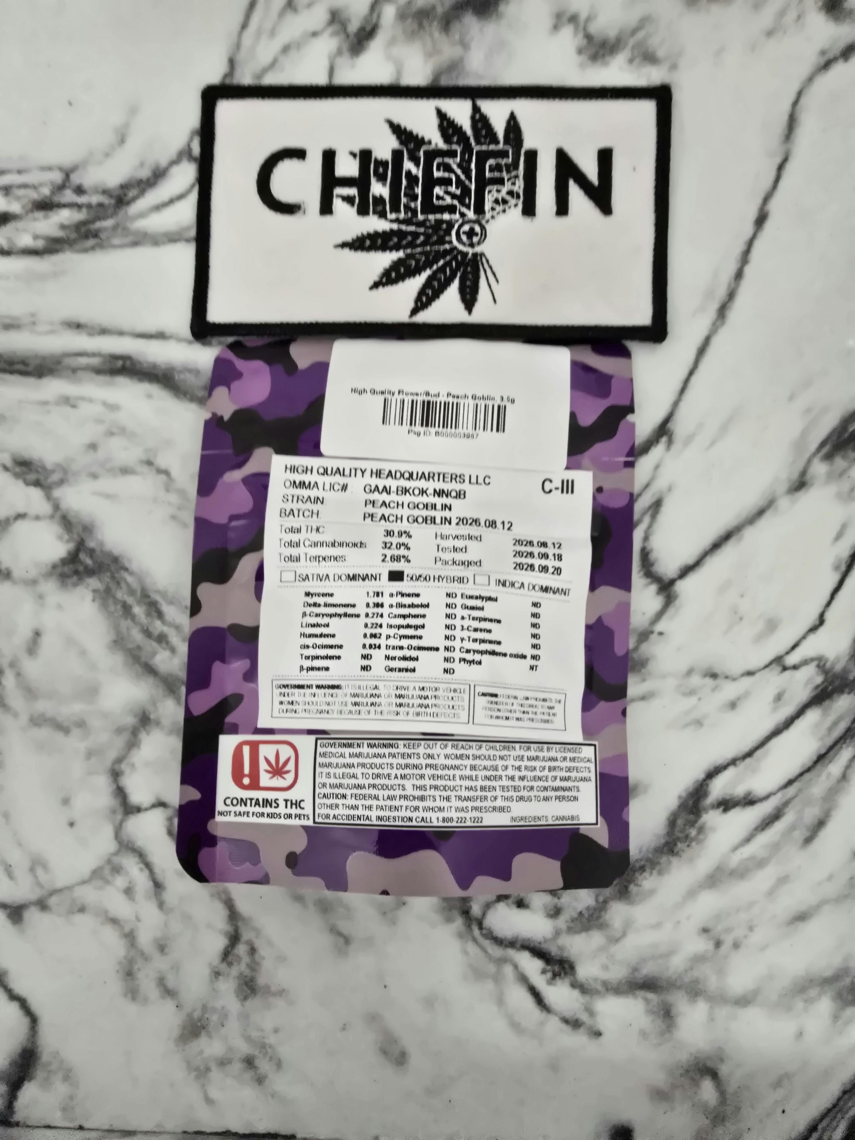 High Quality Flower/Bud - Peach Goblin, 3.5g