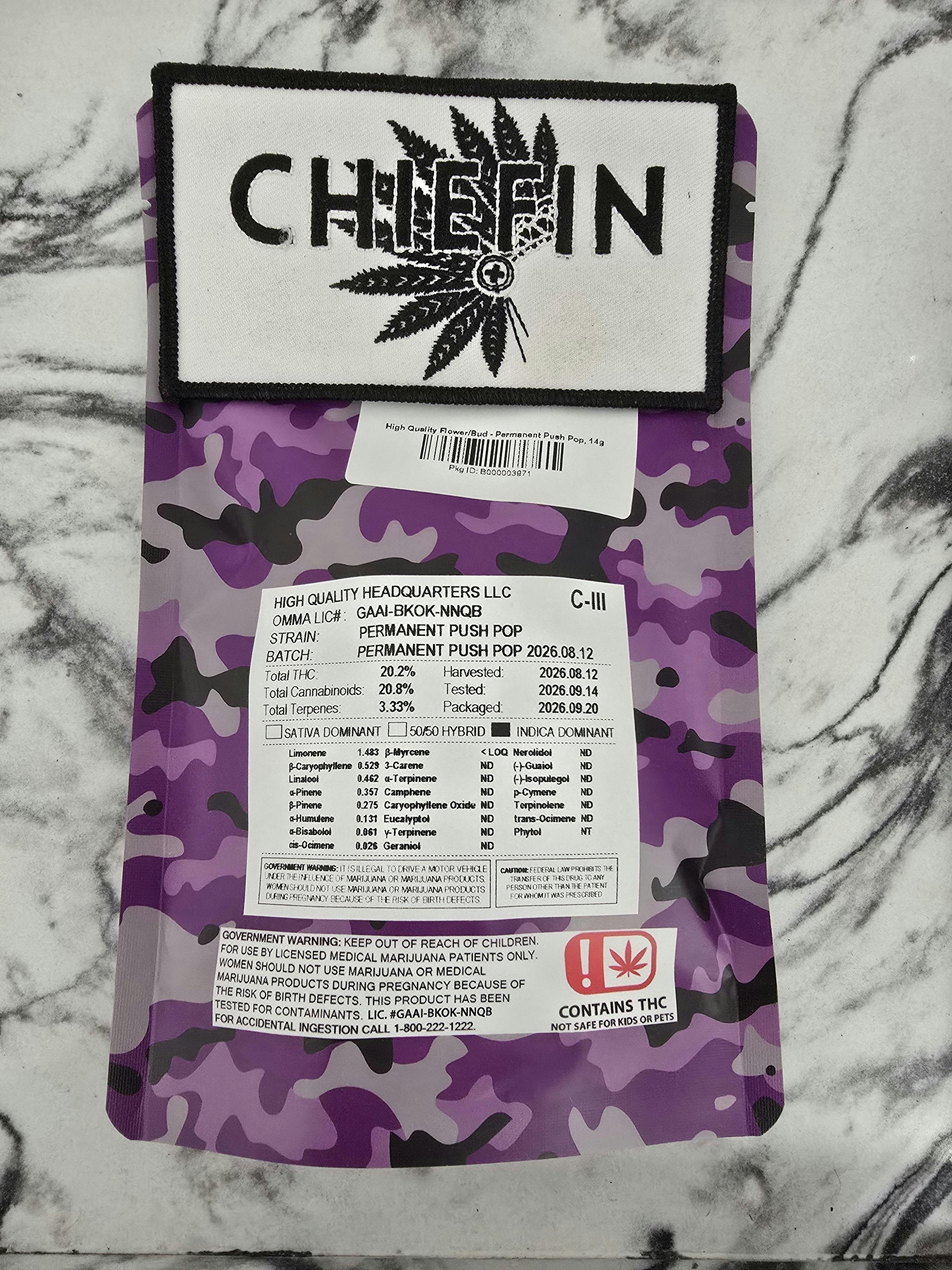High Quality Flower/Bud - Permanent Push Pop, 14g