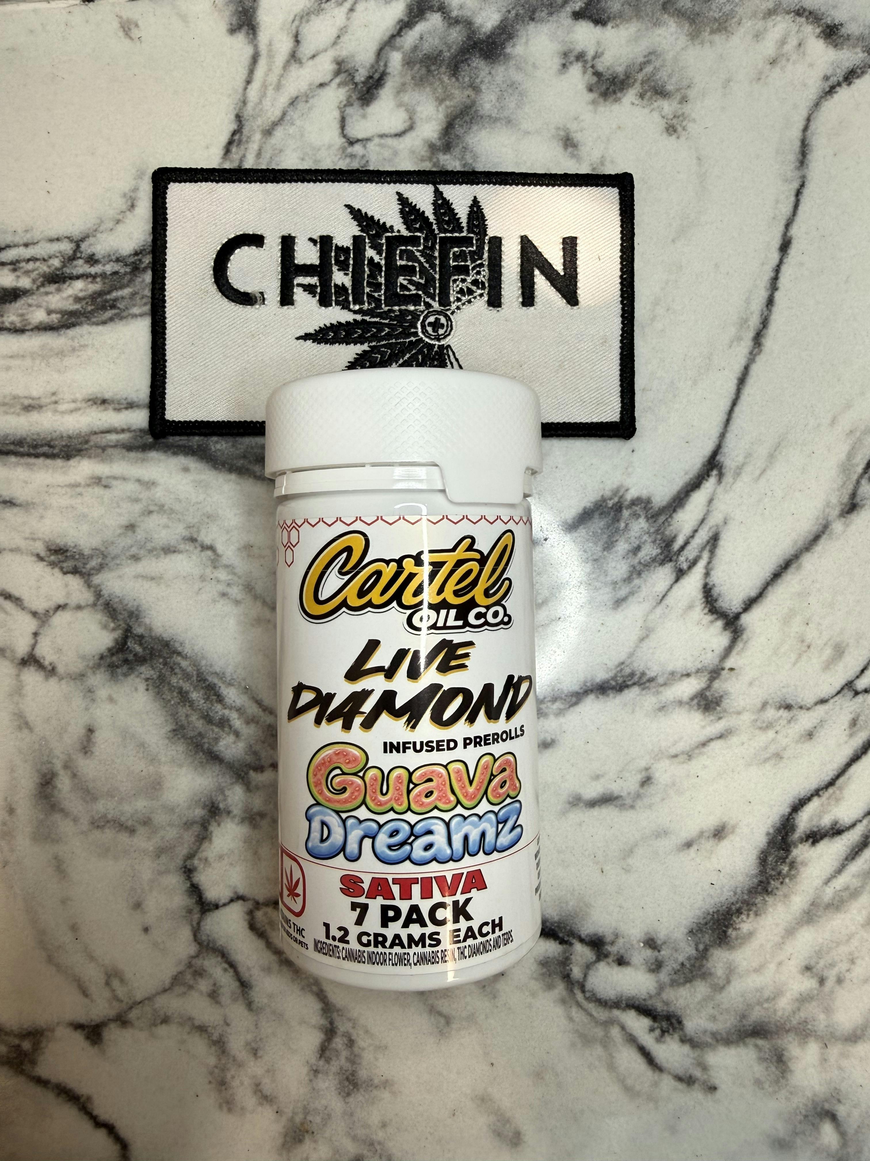 Cartel Oil Co | Diamond Infused Pre-Roll Bundle | Sativa | Guava Dreamz | 8.4g