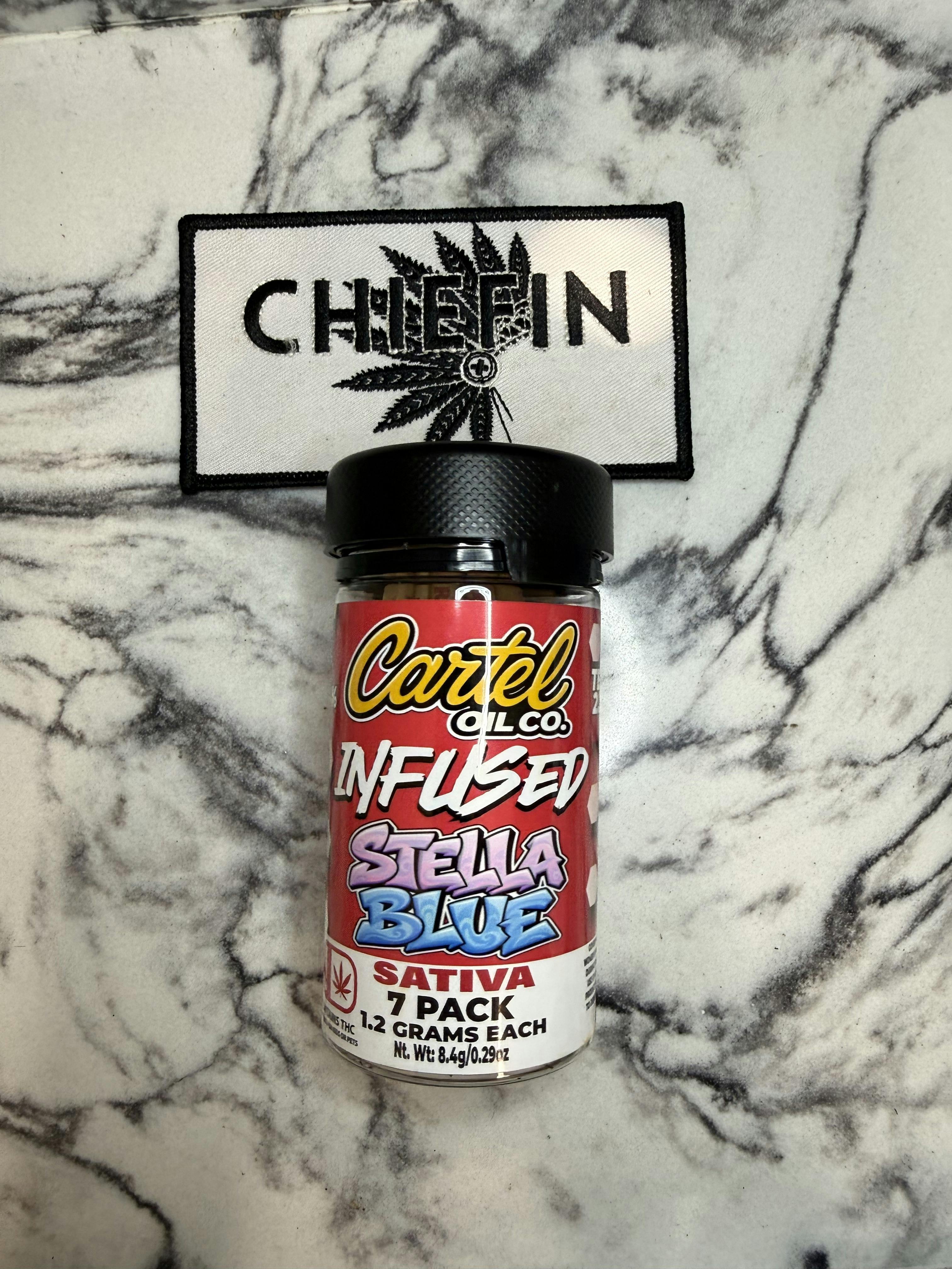 Cartel Oil Co | Infused Pre-Roll Bundle | Sativa | Stella Blue | 8.4g