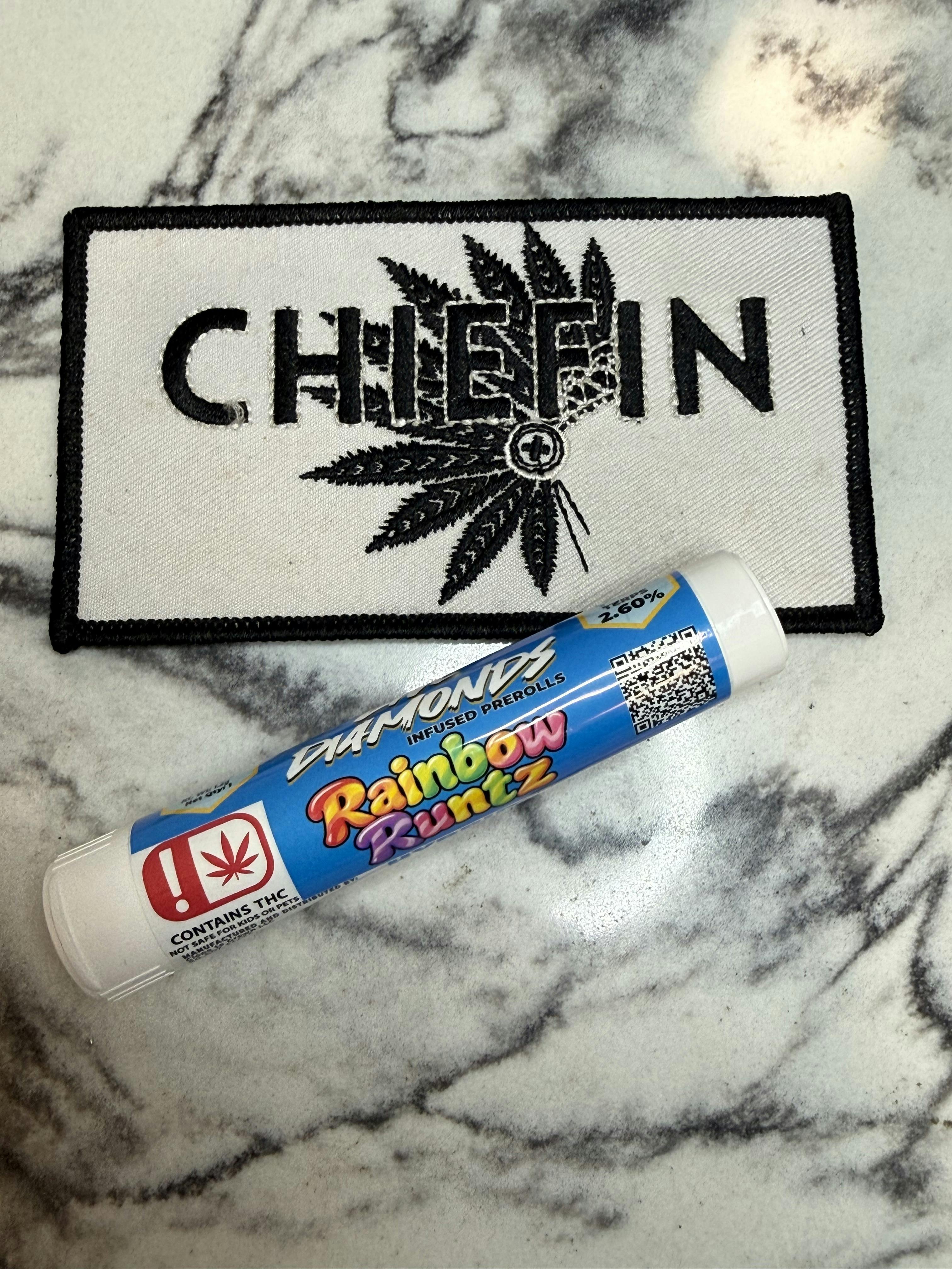 Cartel Oil Co | Diamond Infused Pre-Roll | Hybrid | Rainbow Runtz | 1.2g