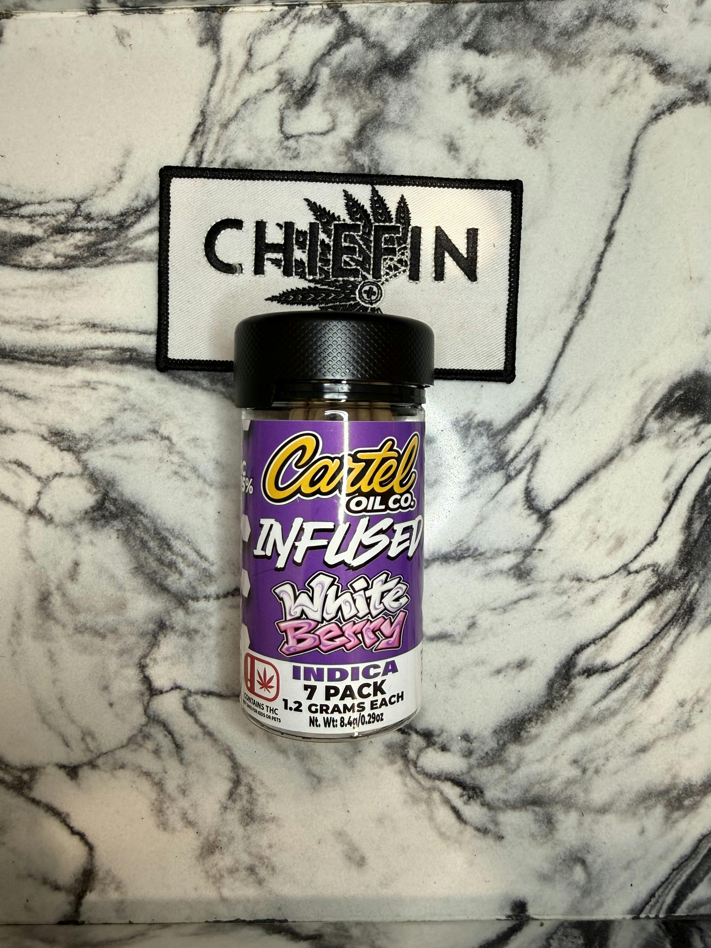 Cartel Oil Co | Infused Pre-Roll Bundle | Indica | White Berry | 8.4g