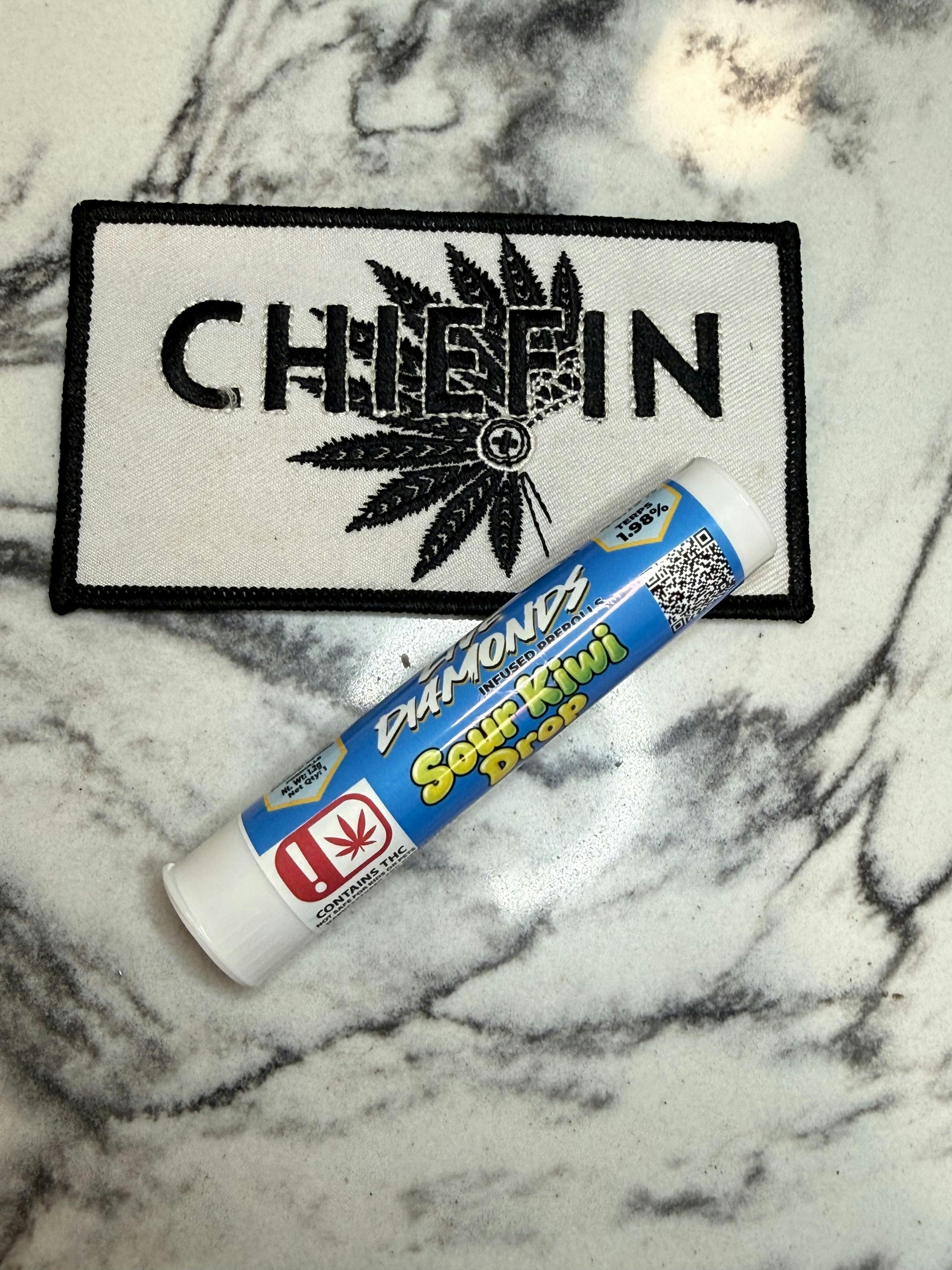 Cartel Oil Co | Diamond Infused Pre-Roll | Hybrid | Sour Kiwi Drop | 1.2g