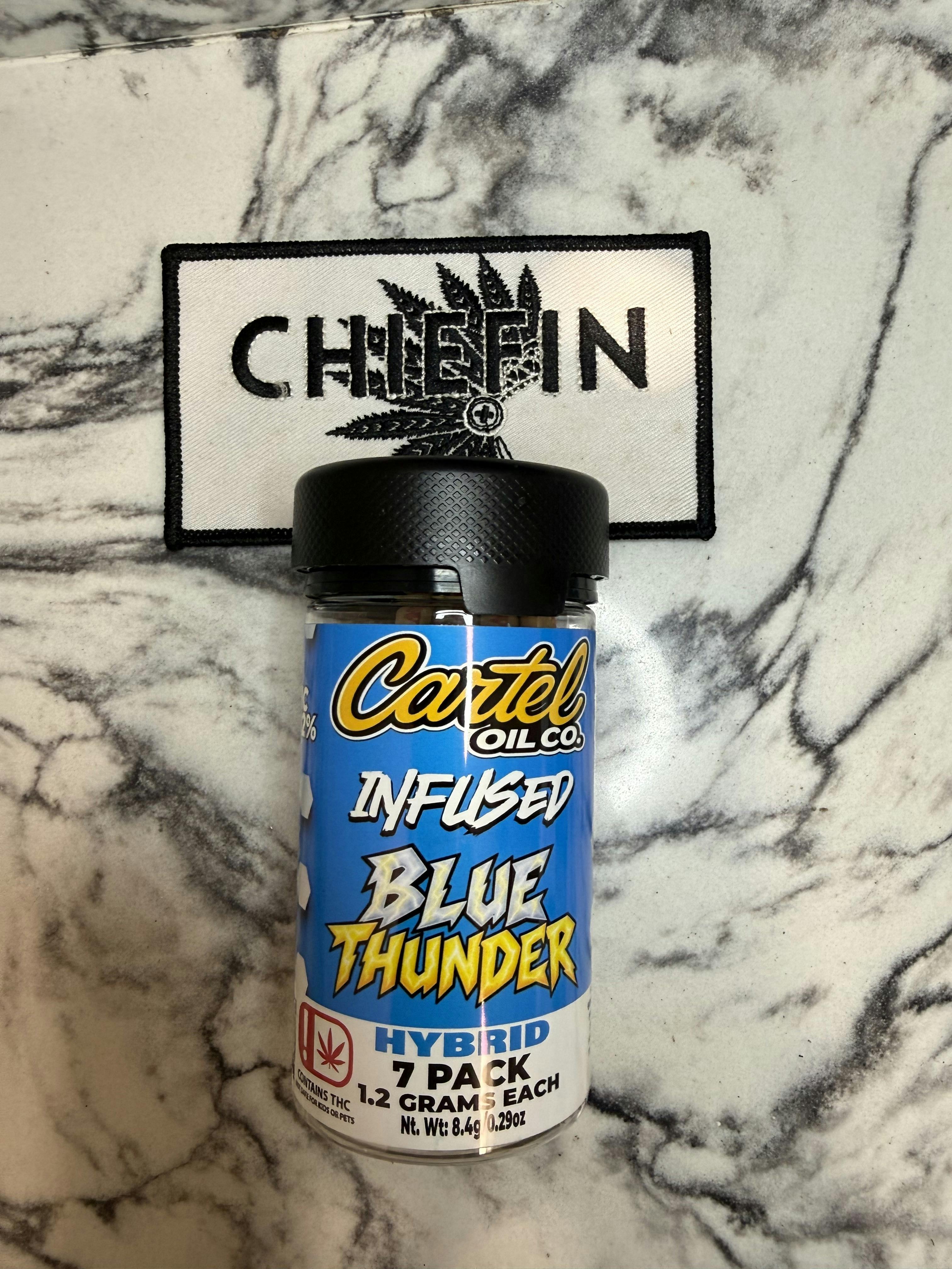 Cartel Oil Co | Infused Pre-Roll Bundle | Hybrid | Blue Thunder | 8.4g