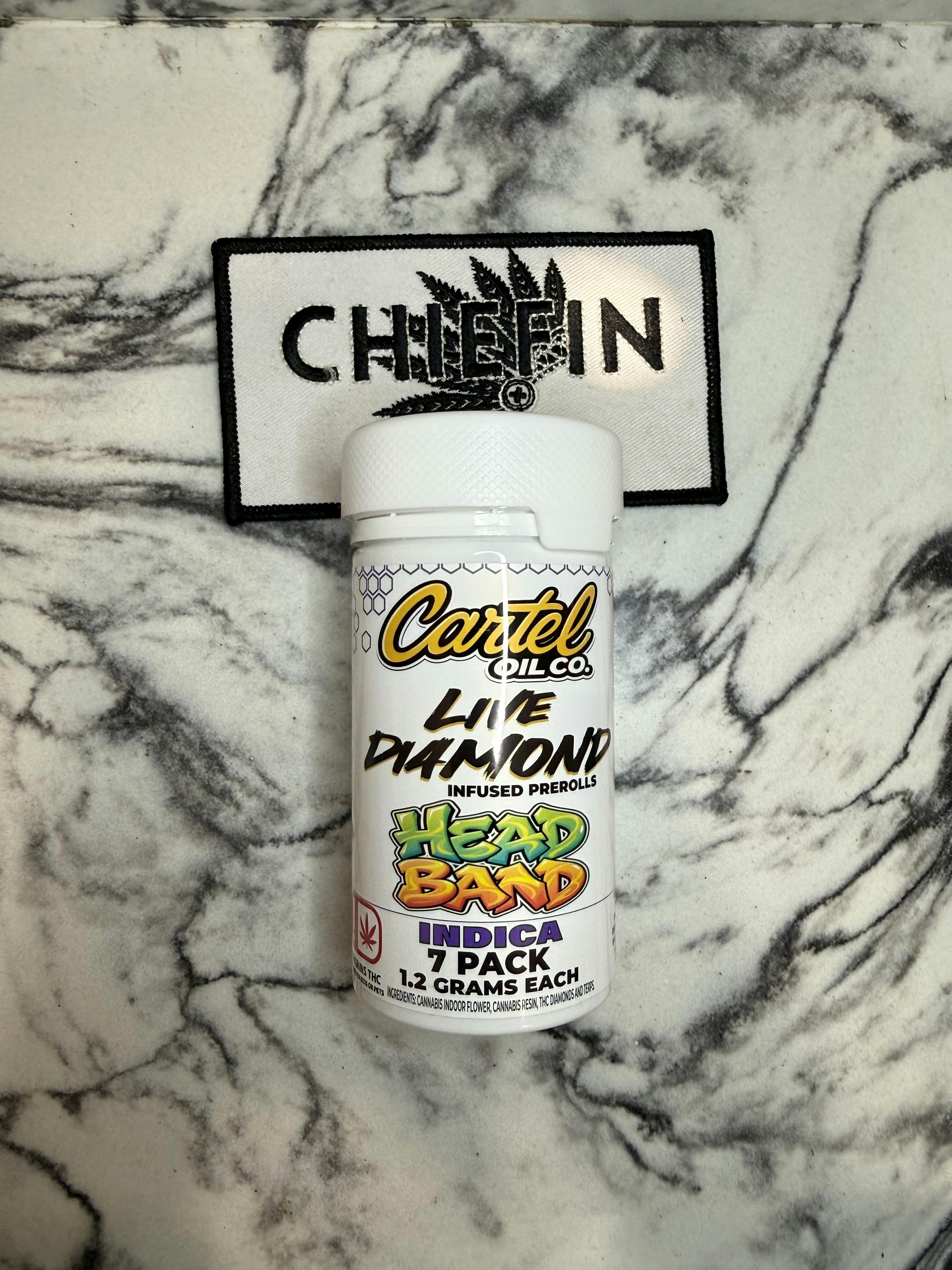 Cartel Oil Co | Diamond Infused Pre-Roll Bundle | Sativa | Headband | 8.4g