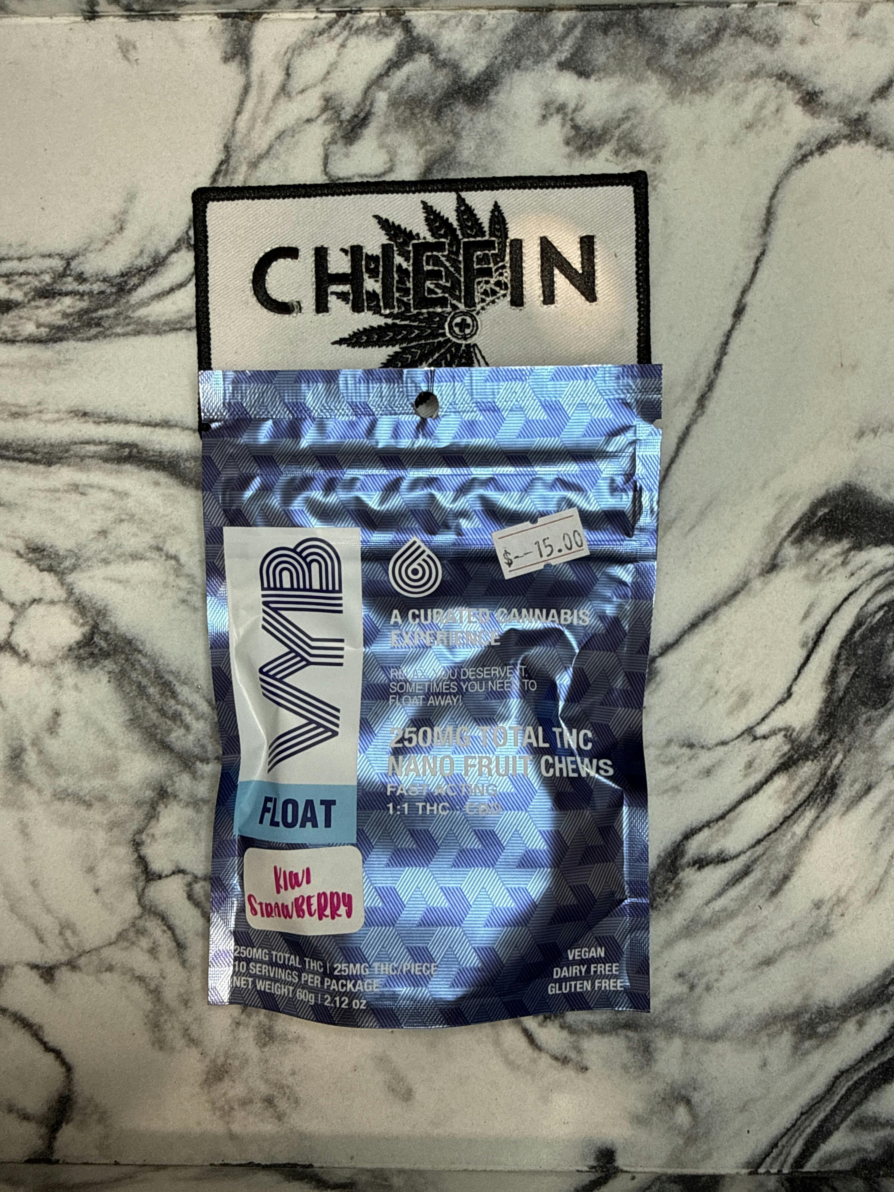 VYB Nano Fruit Chews 250mg - Float - Kiwi Strawberry THC + CBD