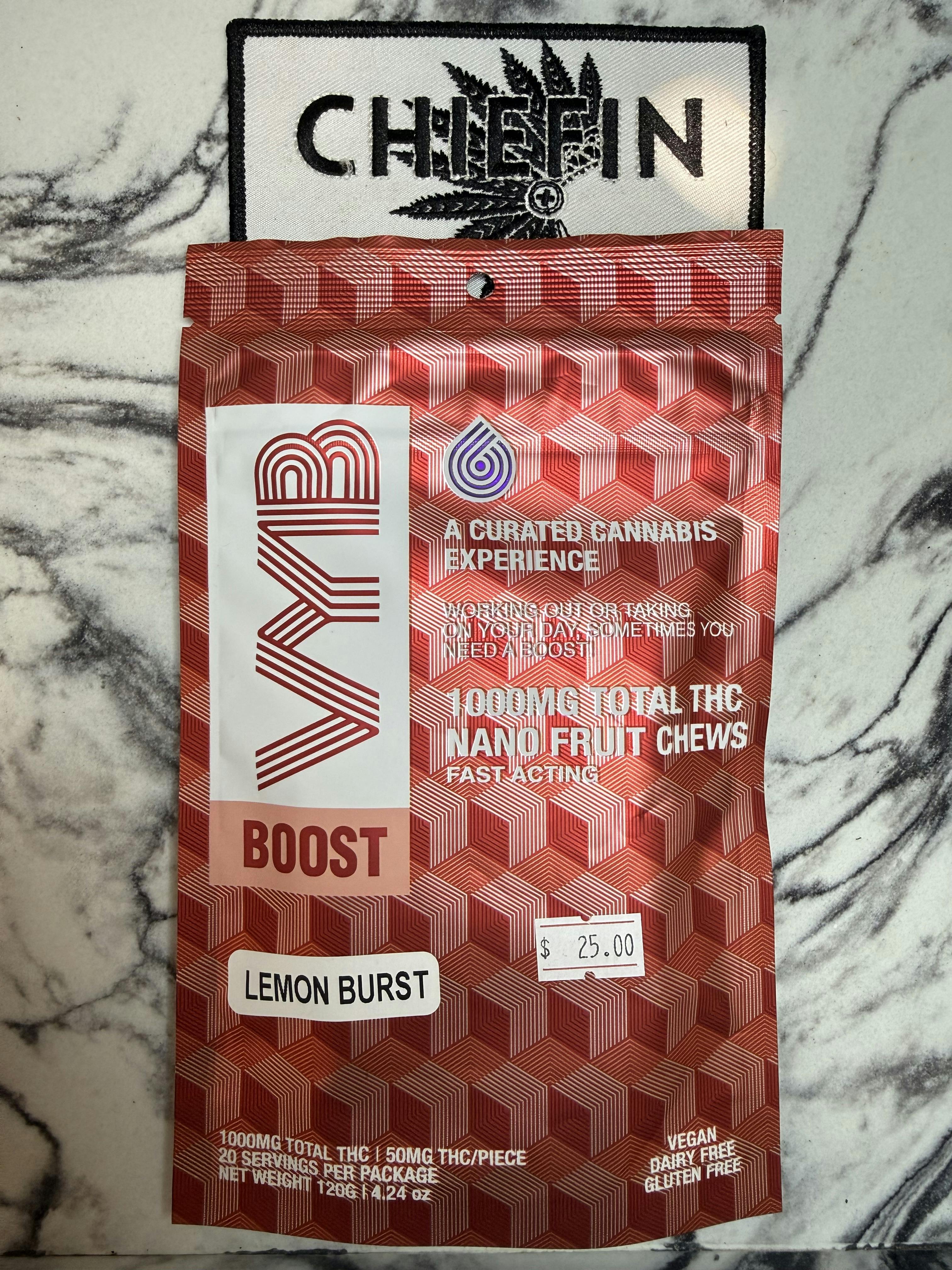 VYB Nano Fruit Chews 1000mg - Boost - Lemon Burst
