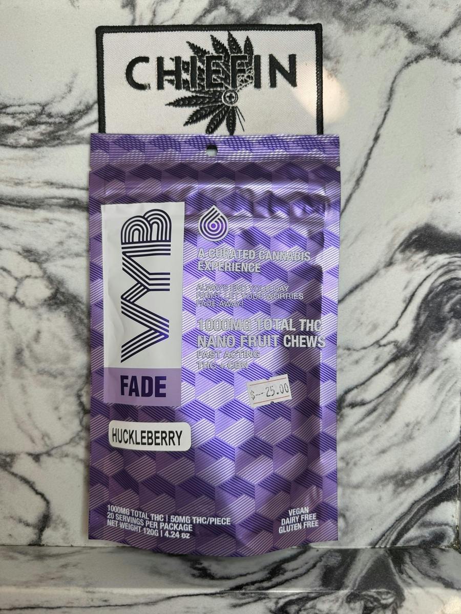 VYB Nano Fruit Chews 1000mg - Fade - Huckleberry THC + CBN