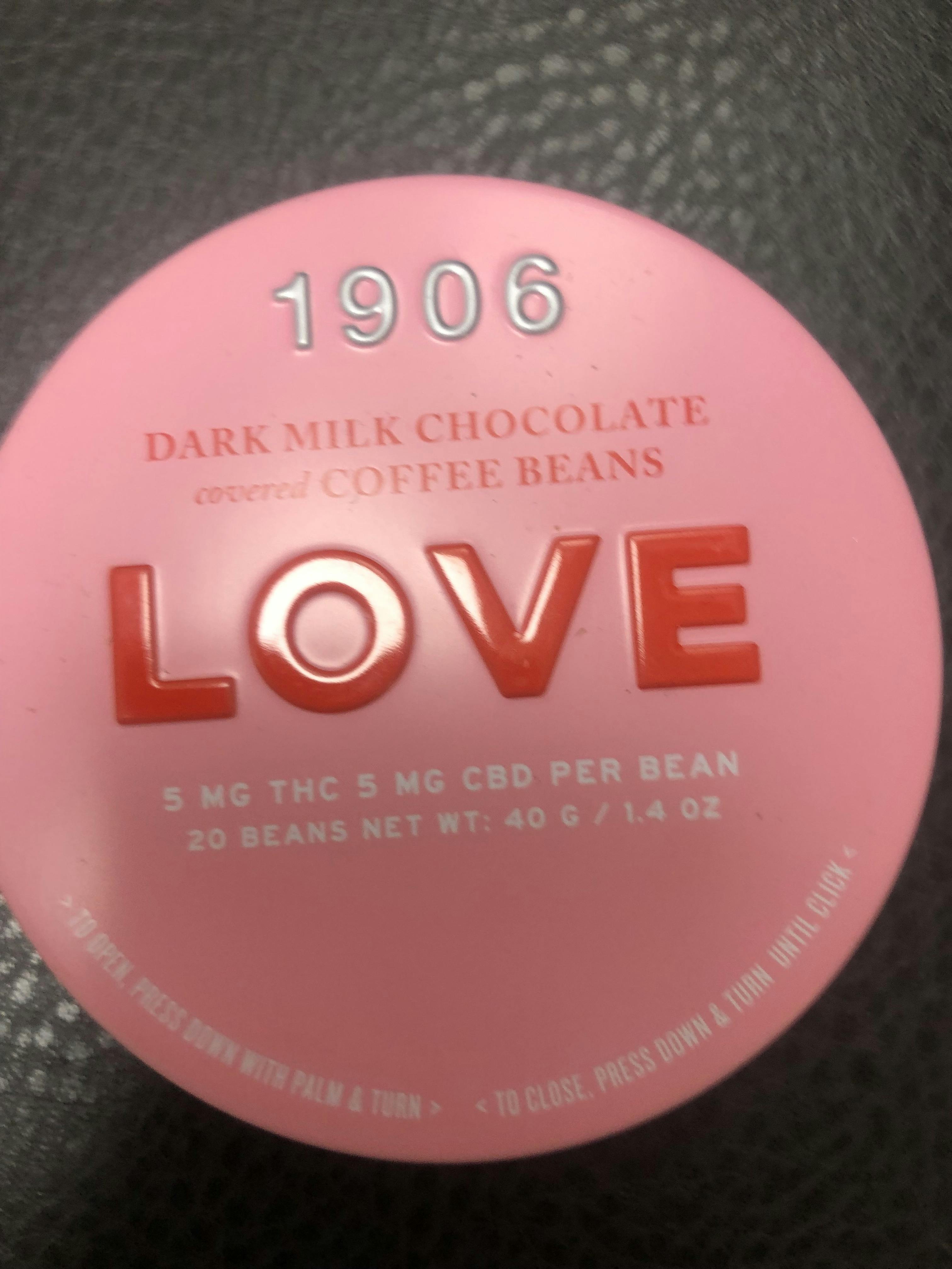 1906 New Highs | Love Beans Chocolate | 100mg | 20ct | 5mg/ea
