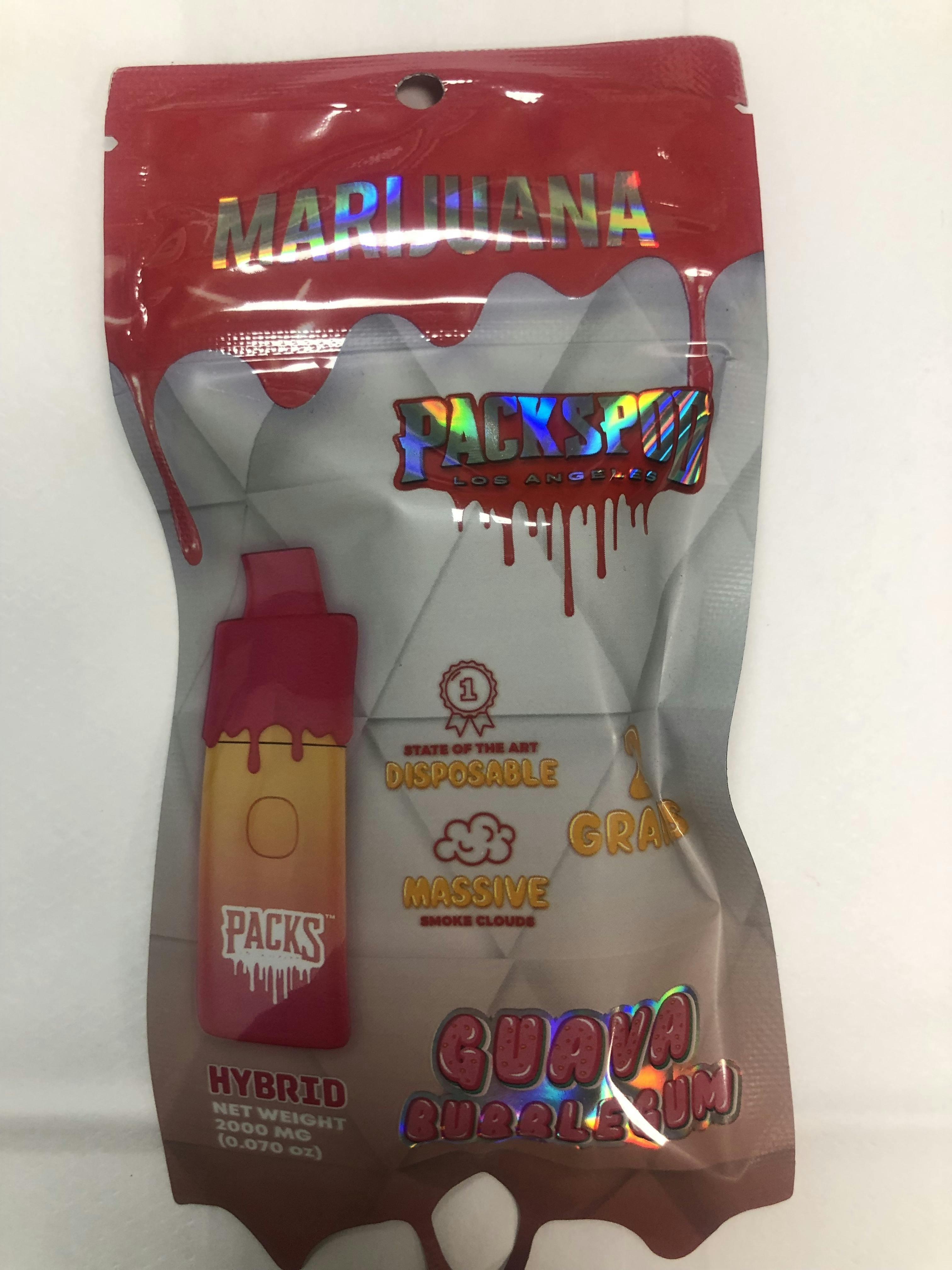 Guava Bubblegum | Live Resin Disposable | 2g by PACKS LOS ANGELES