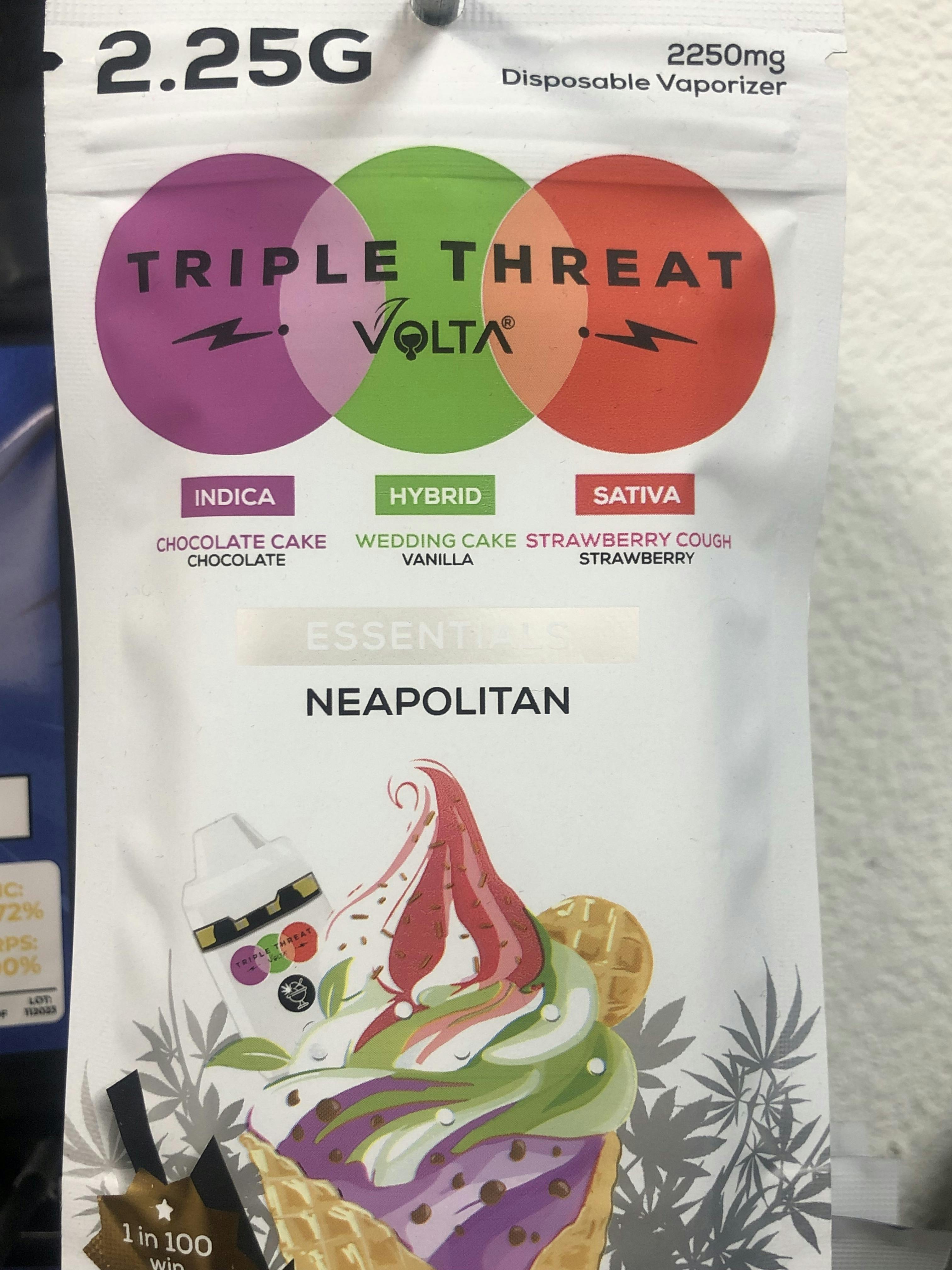 TRIPLE THREAT: NEAPOLITAN 2.25GRAM INDICA,HYBRID &SATIVA