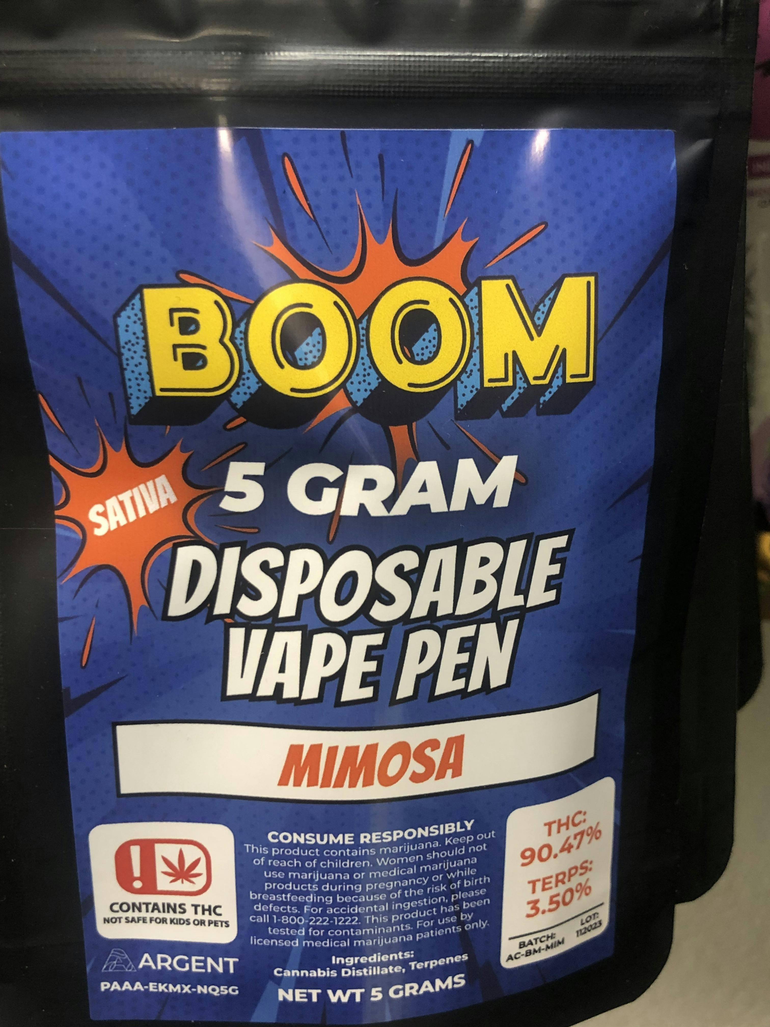 BOOM: MIMOSA 5GRAM DISPOSABLE
