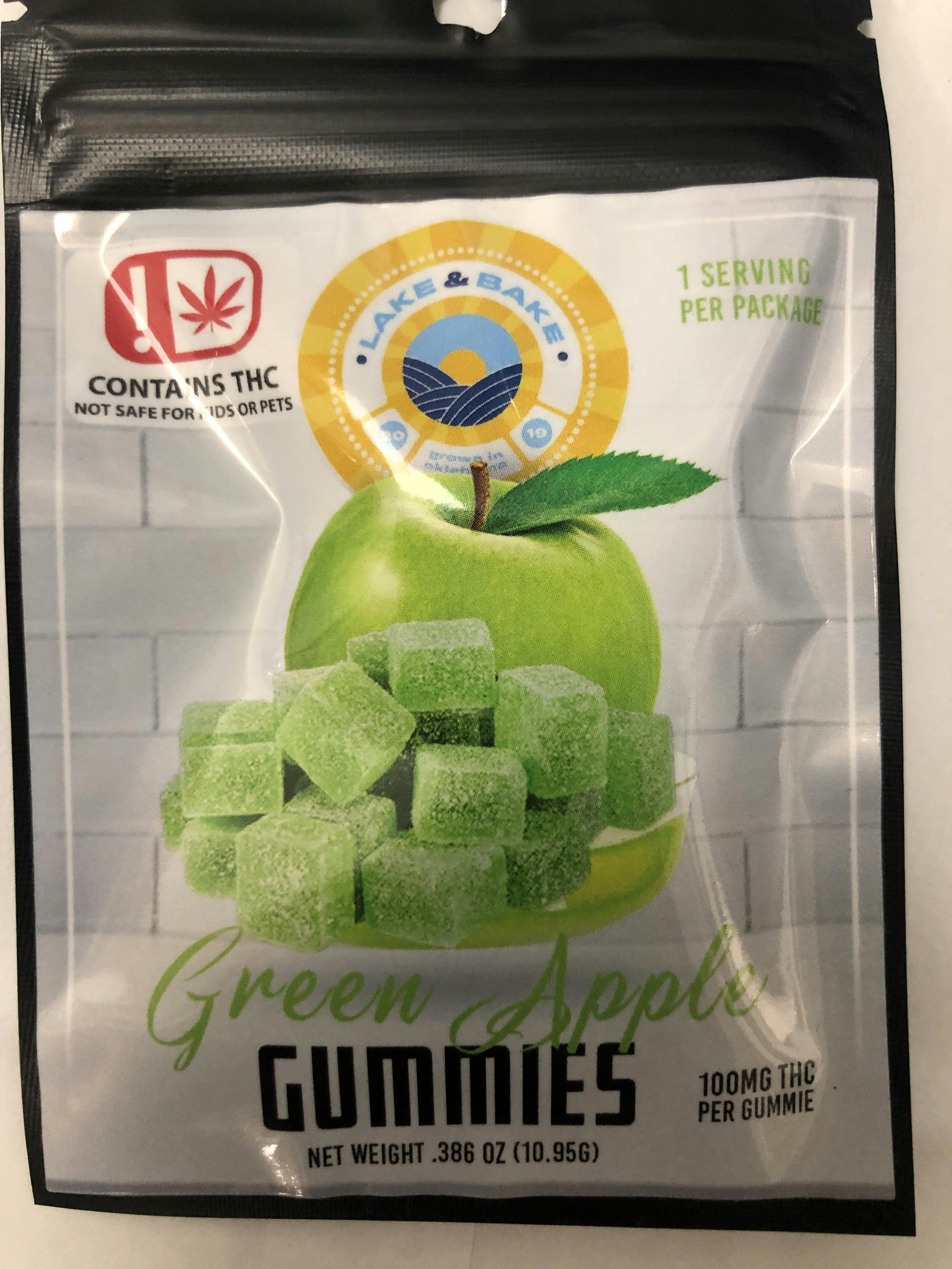 LAKE AND BAKE: GREEN APPLE 100MG SINGLE GUMMY at GREEN ST . Dispensary