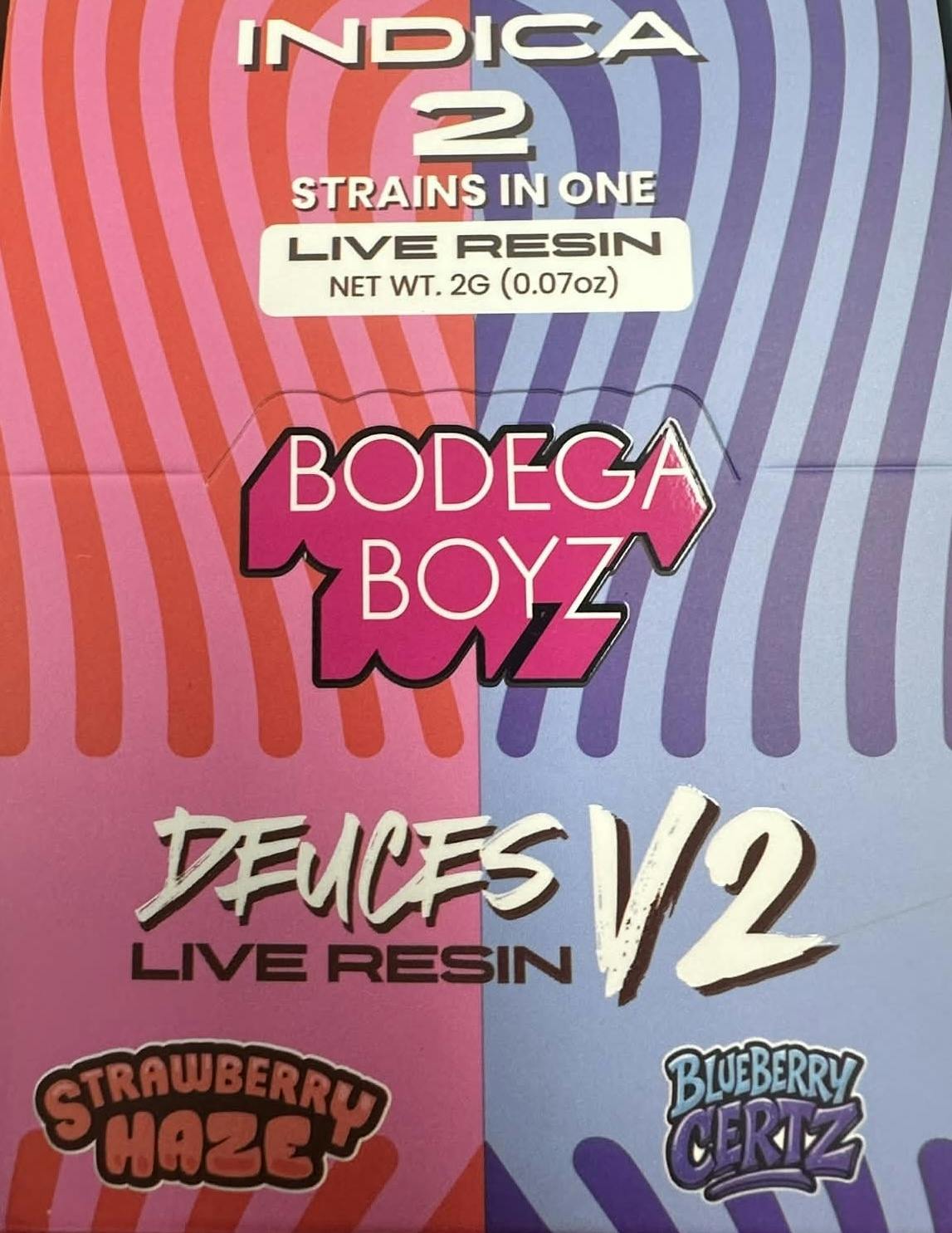 Bodega Boyz | Deuces | Strawberry Haze + Blueberry Certz | Disposable |2g by Bodega Boyz