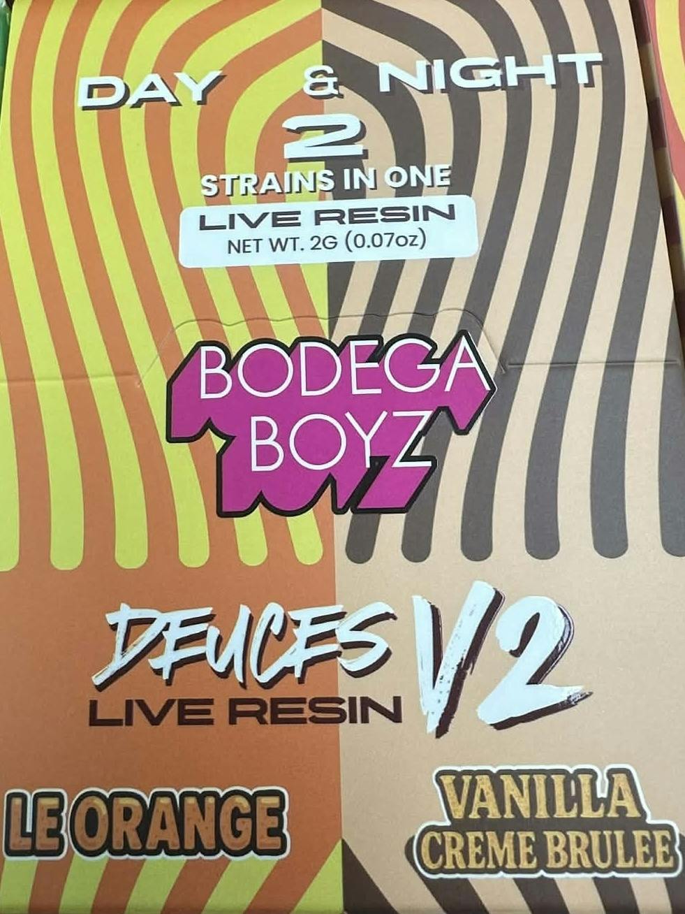 Bodega Boyz | Deuces | Le Orange + Vanilla Creme Brulee | Disposable | 2g