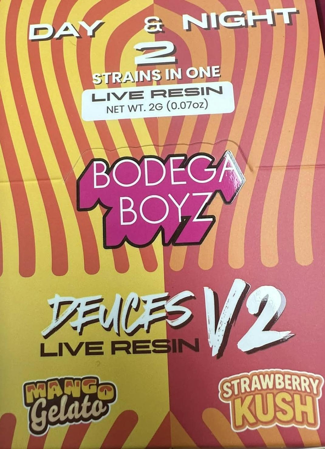 Bodega Boyz | Deuces | Mango Gelato + Strawberry Kush | Disposable | 2g