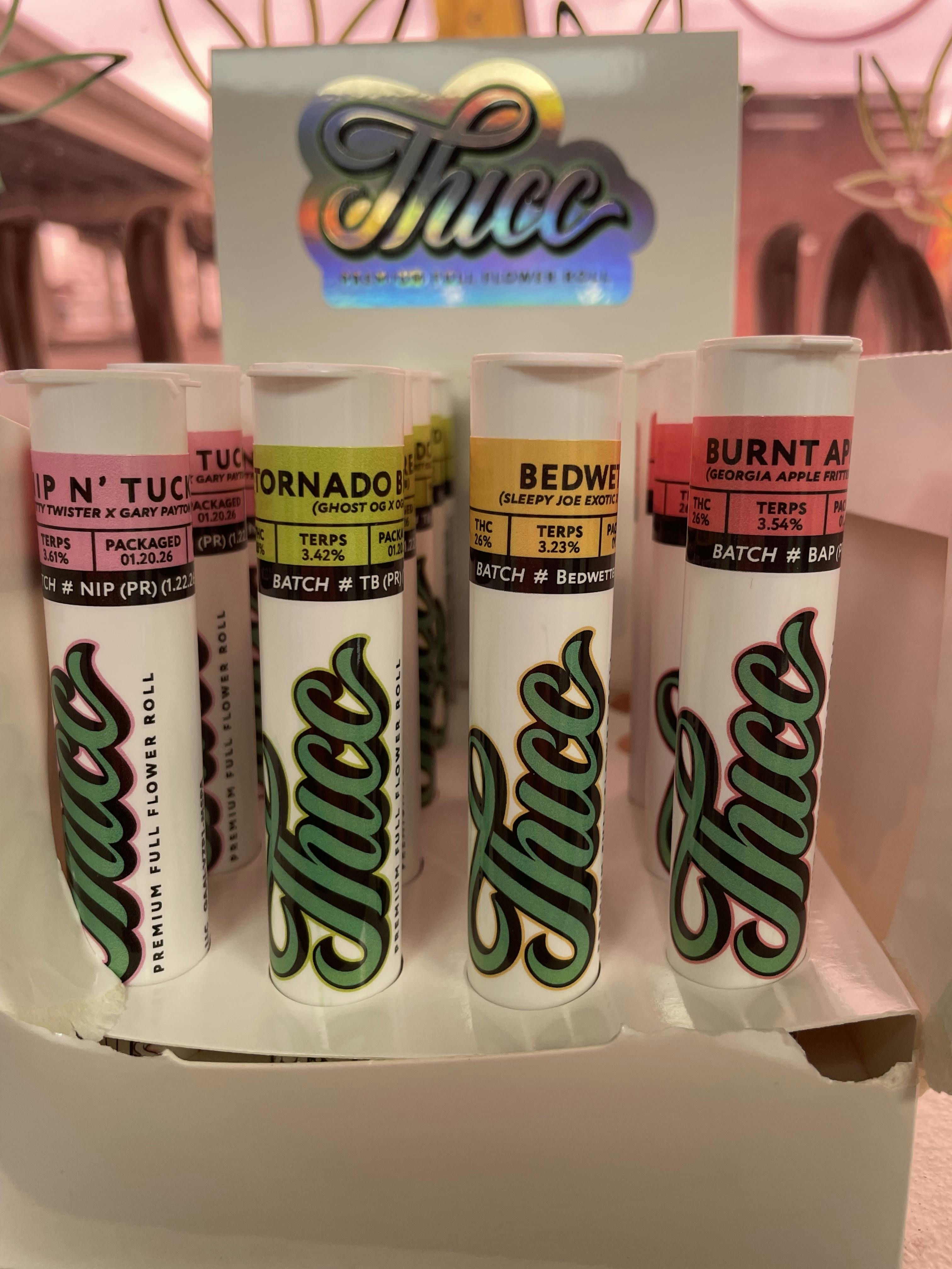 THICC: 1G FULL FLOWER PRE ROLL (DIFFERENT STRAINS) at GREEN ST . Dispensary