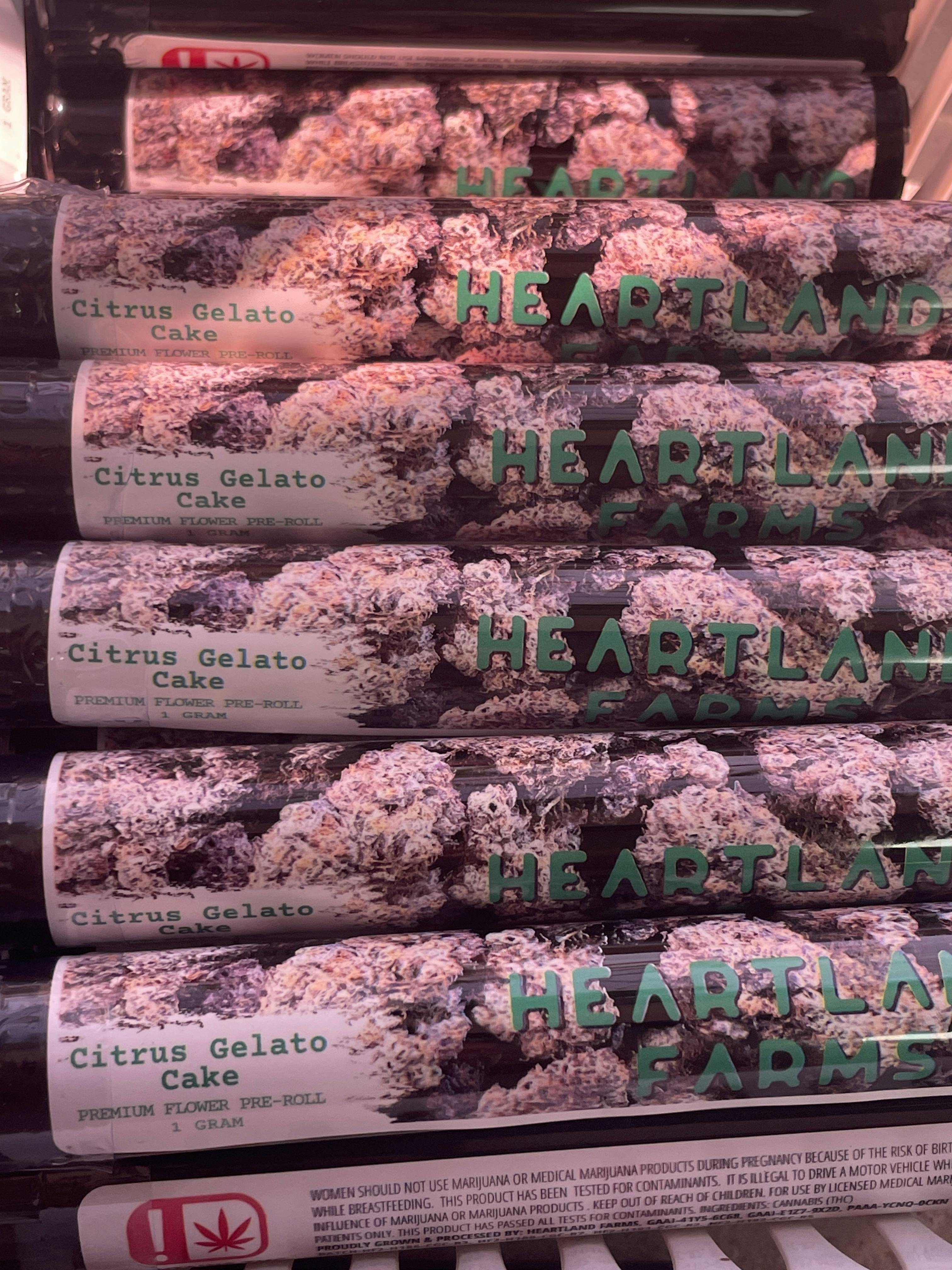 Heartland Farms - Citrus Gelato Cake Premium Pre-Roll 1g at GREEN ST . Dispensary