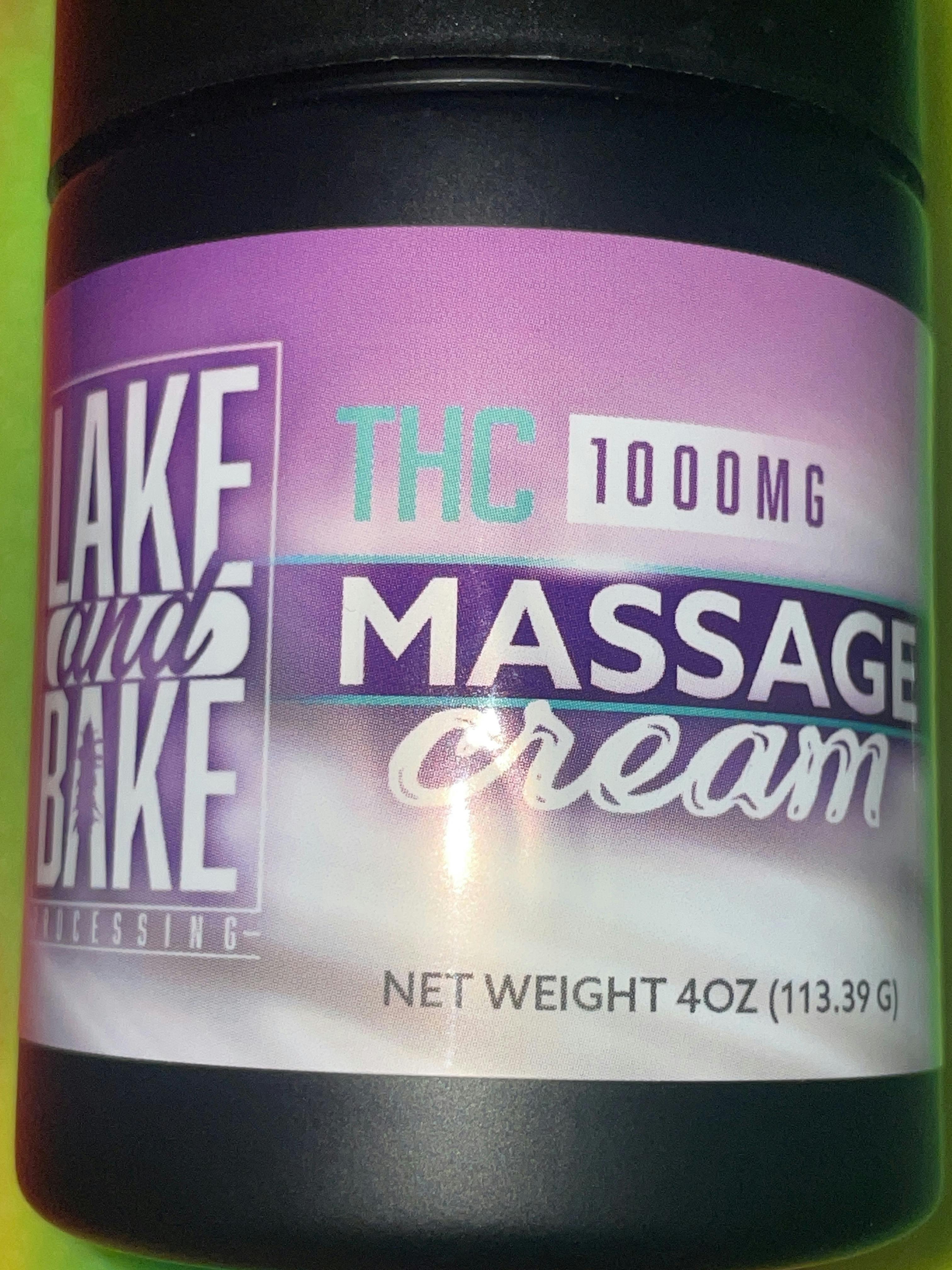 LAKE & BAKE: THC MASSAGE CREAM 1000MG at GREEN ST . Dispensary