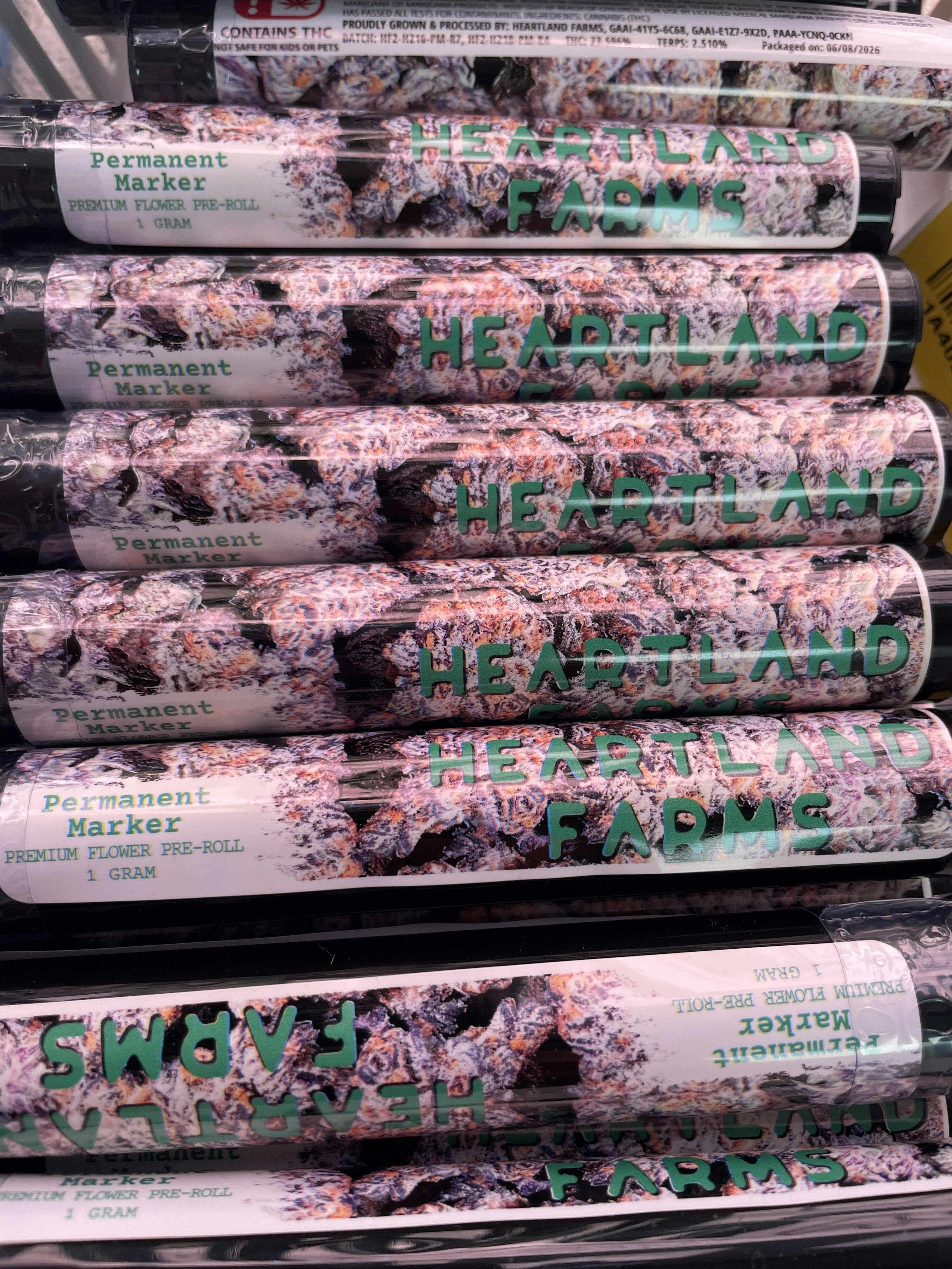 HEARTLAND: PERMANENT MARKER 1G PREMIUM FLOWER PRE ROLL at GREEN ST . Dispensary