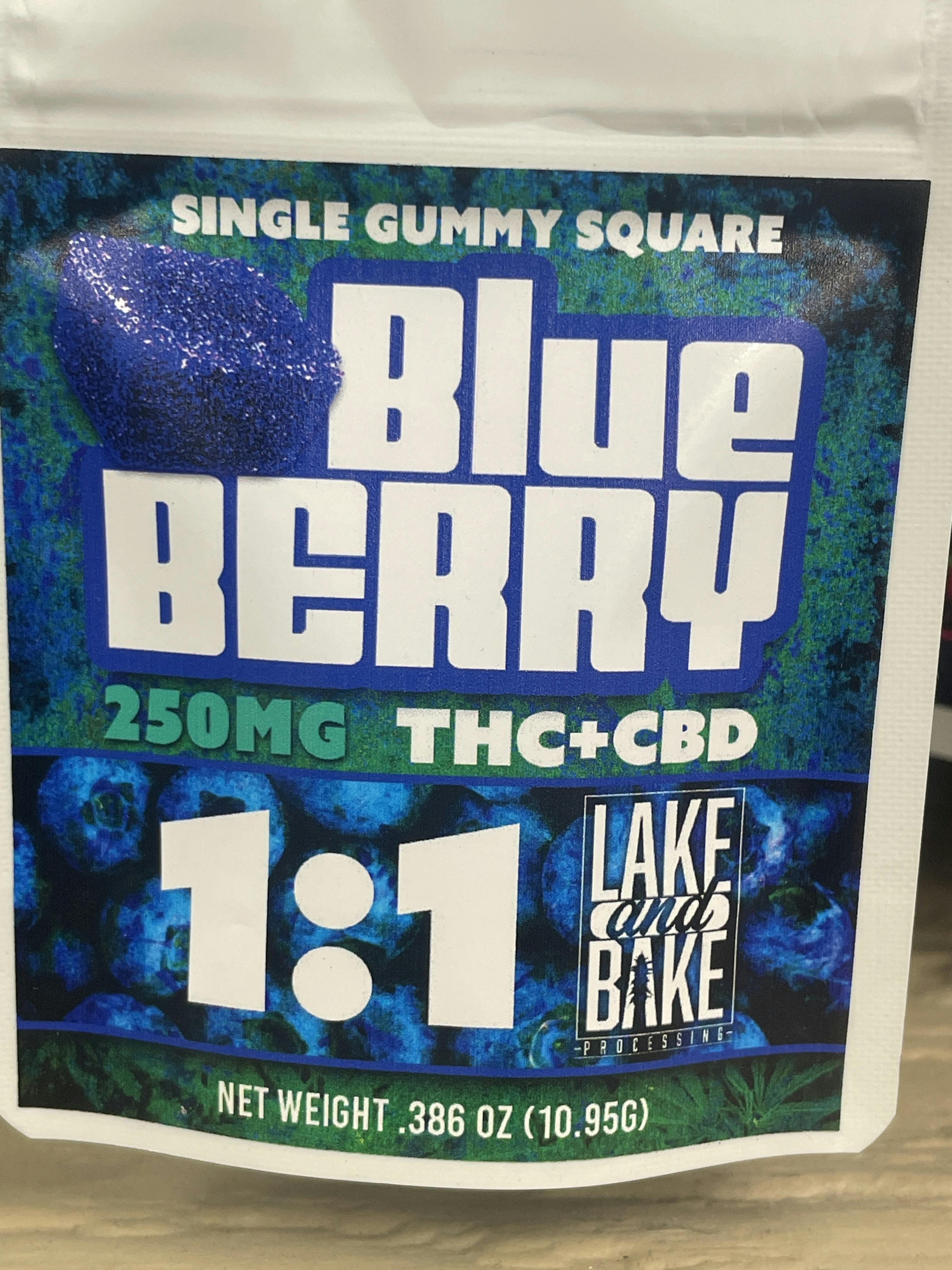 LAKE & BAKE: BLUE BERRY 250MG THC+CBD SINGLE at GREEN ST . Dispensary