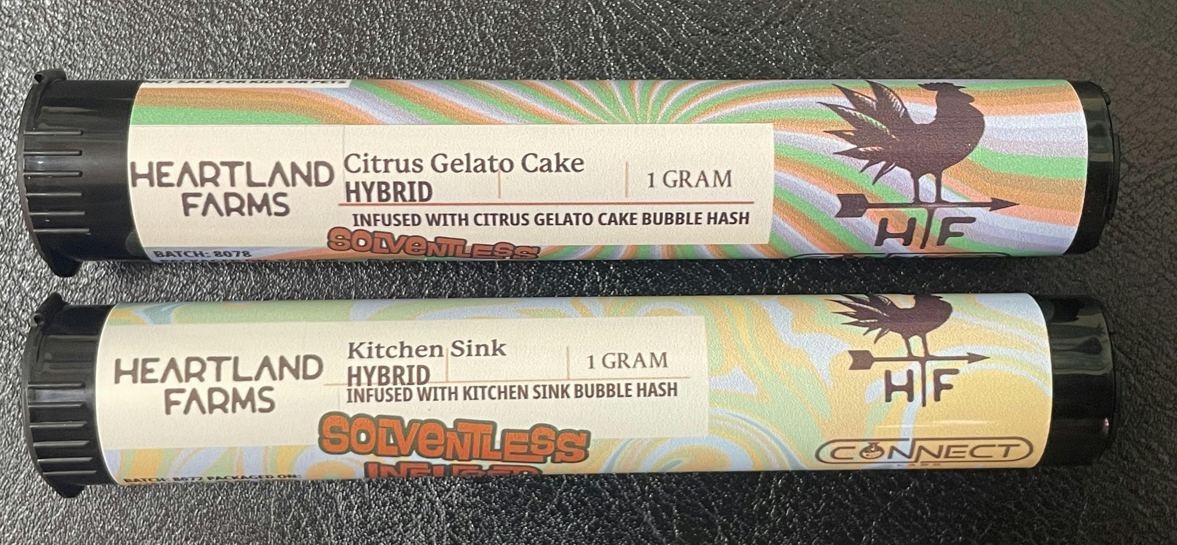 HEARTLAND: 1G PRE ROLL INFUSED WITH BUBBLE HASH