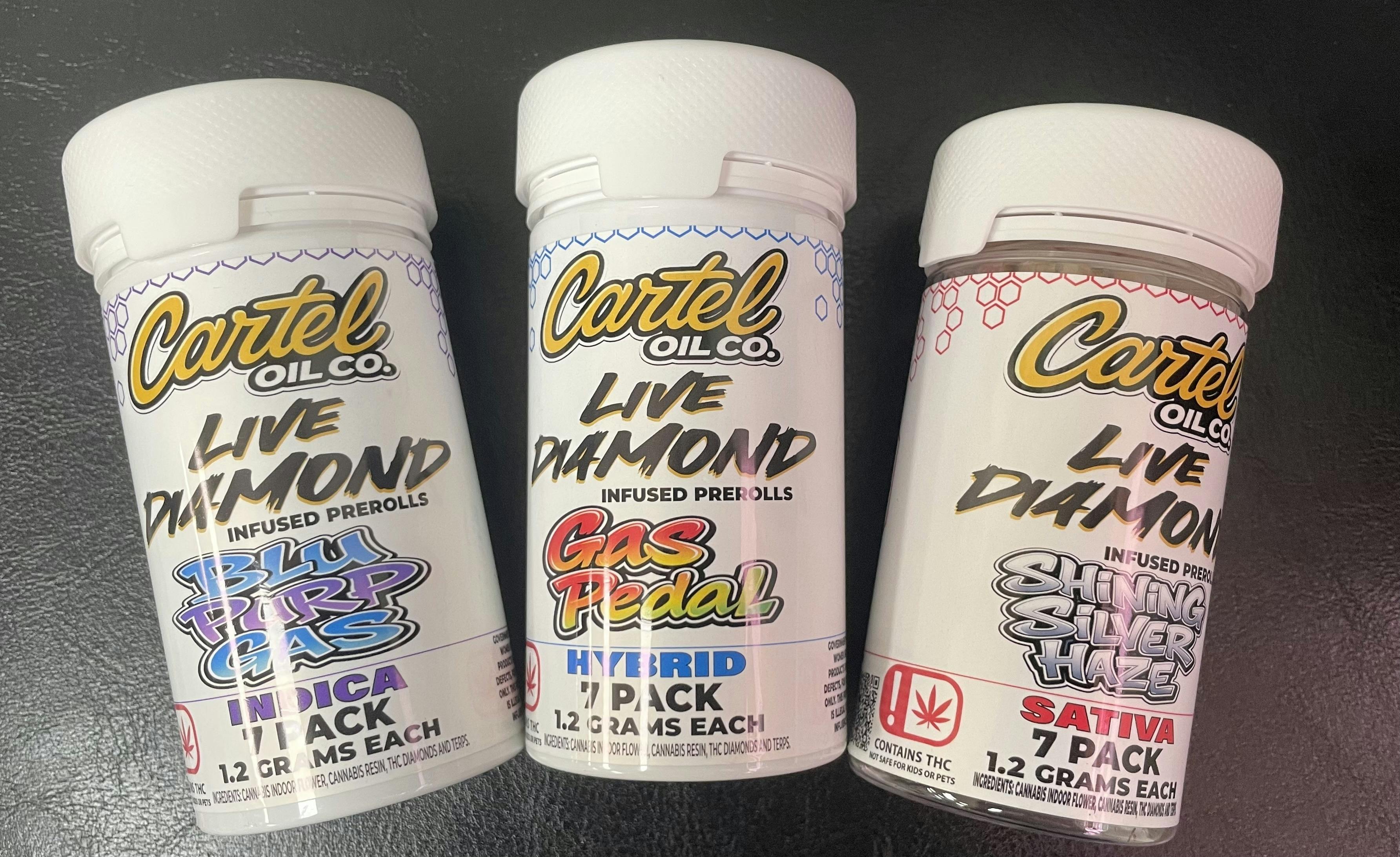 CARTEL: 7PK DIAMOND INFUSED JOINTS 8.4G TOTAL