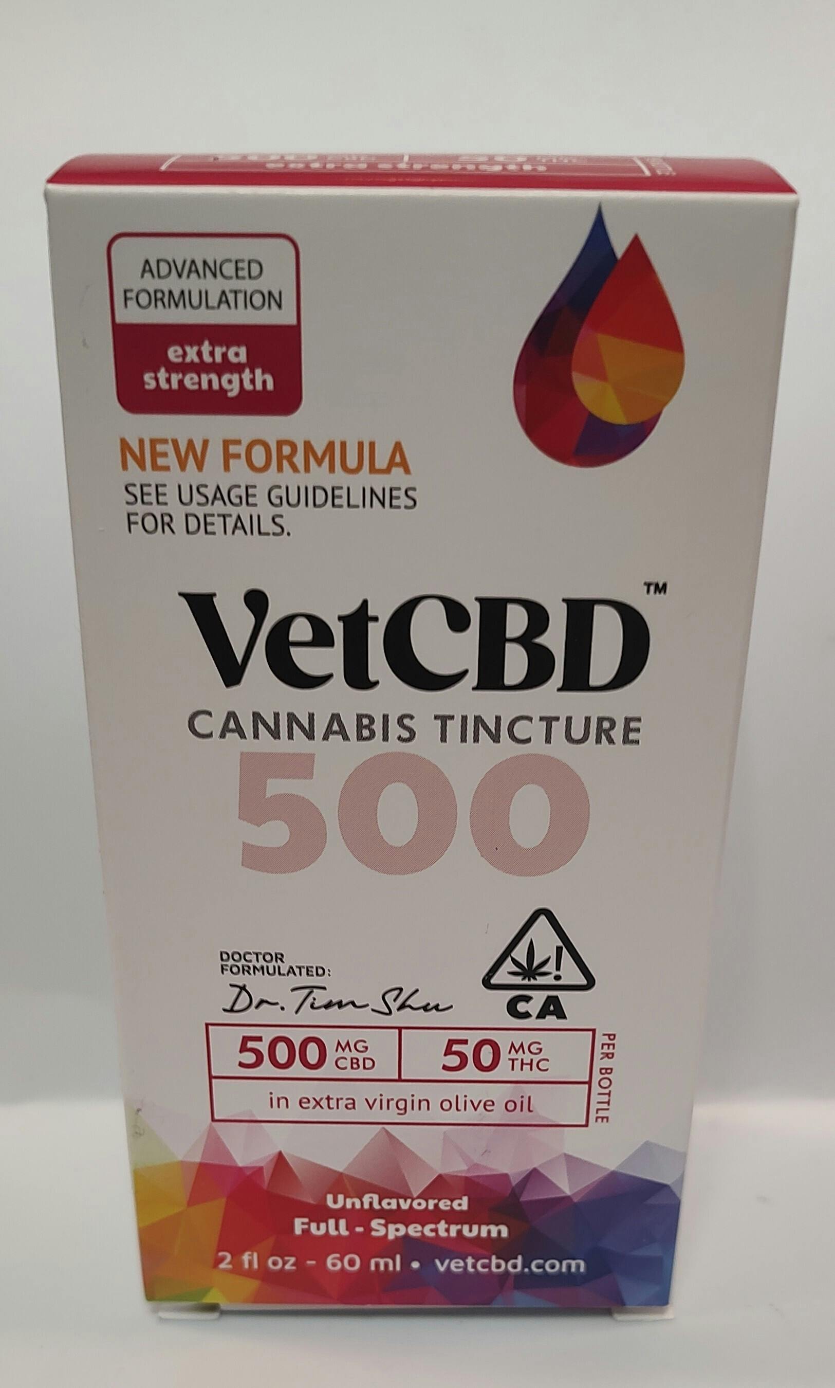 VetCBD, Extra Strength 10:1 Tincture, 500mg, 2oz
