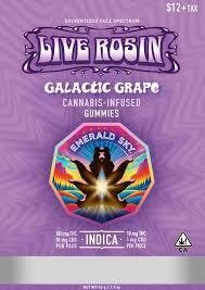 Emerald Sky | Galactic Grape | Live Rosin Gummies | 10pk