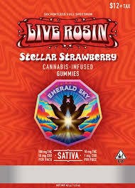 Emerald Sky | Stellar Strawberry | Live Rosin Gummies | 10pk by Emerald Sky