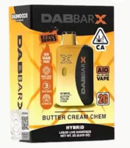 🔥🔥🔥VAPE - DABBAR X LIQUID LIVE DIAMONDS BUTTER CREAM CHEM 2G