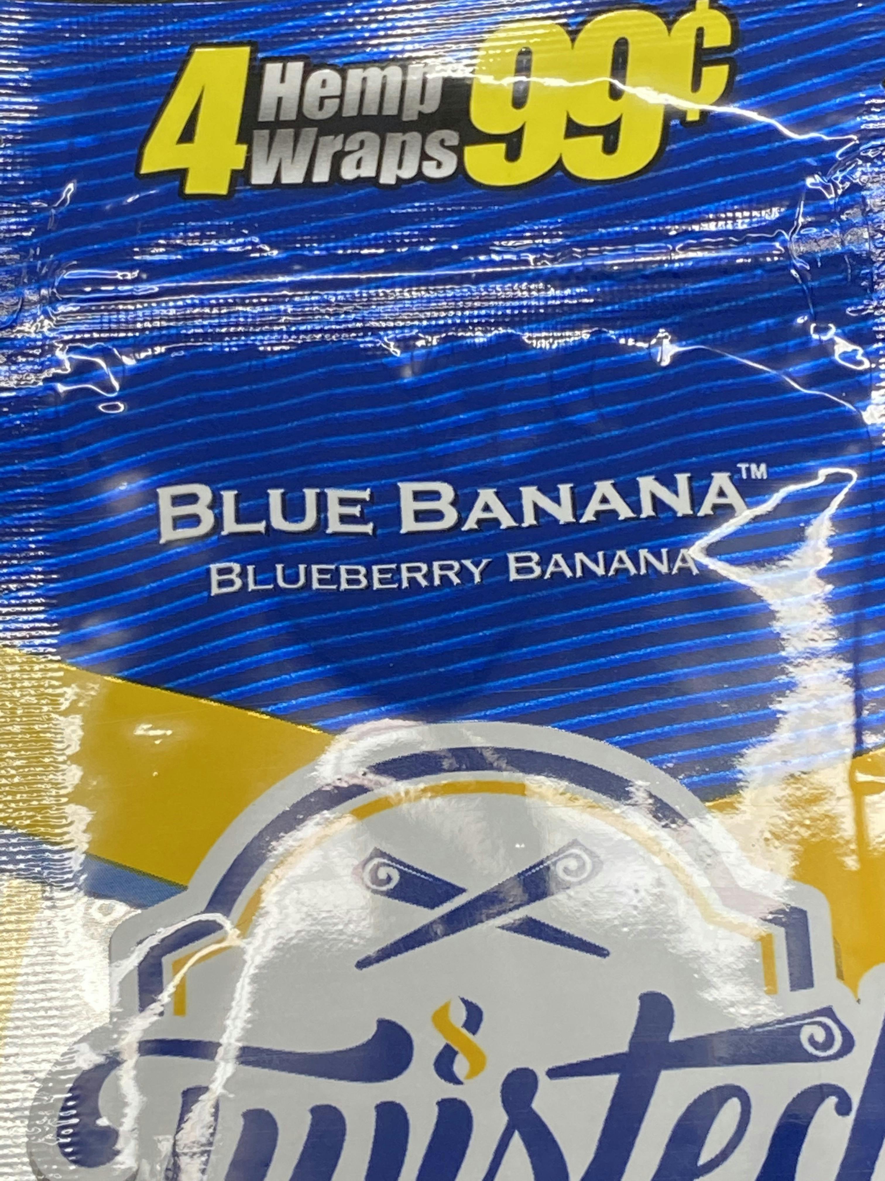 Twisted Hemp Wraps - Blue Banana - 4 wraps at Black Purple Kush