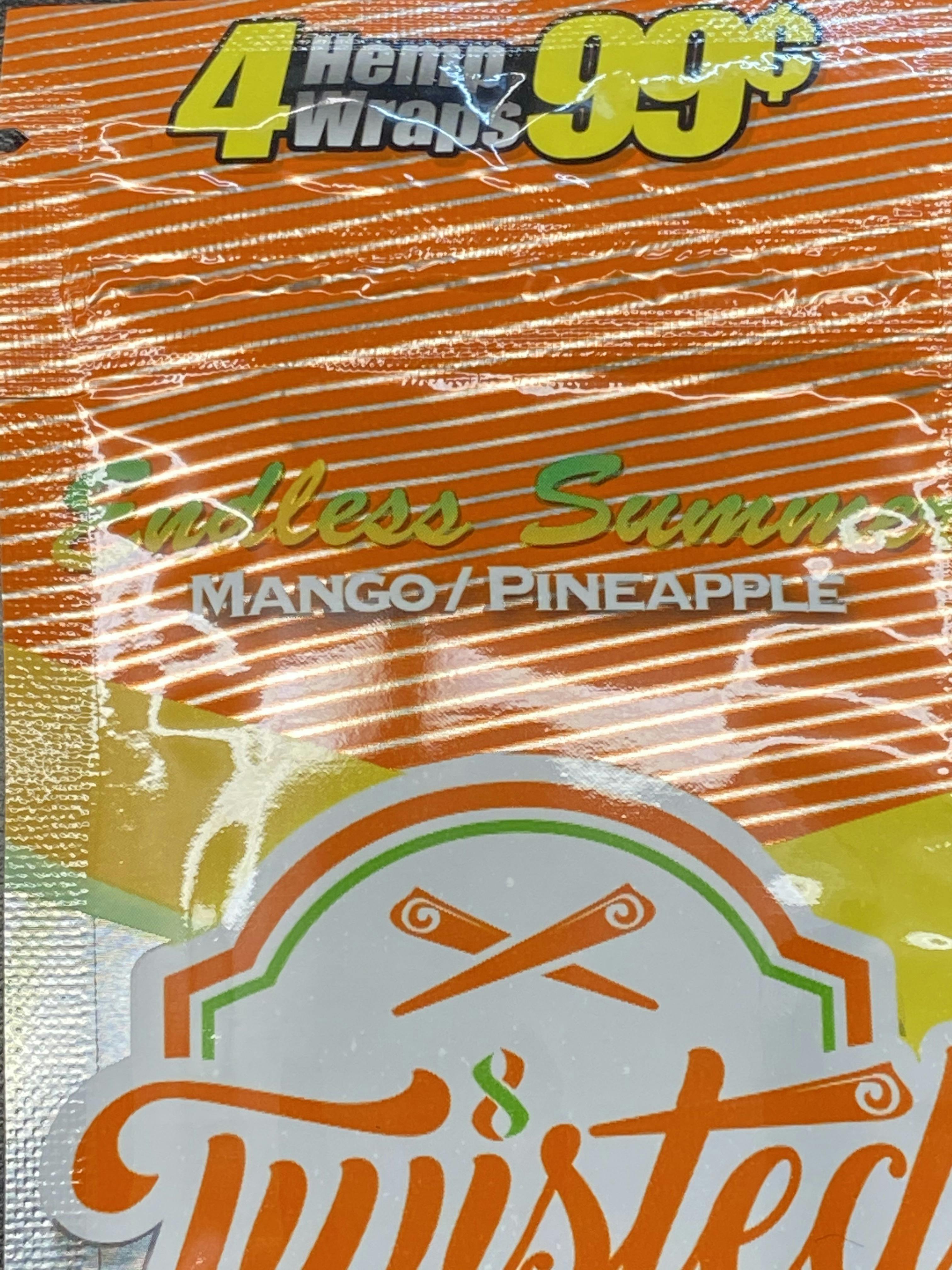 Twisted Hemp Wraps - Mango/Pineapple - 4 wraps at Black Purple Kush