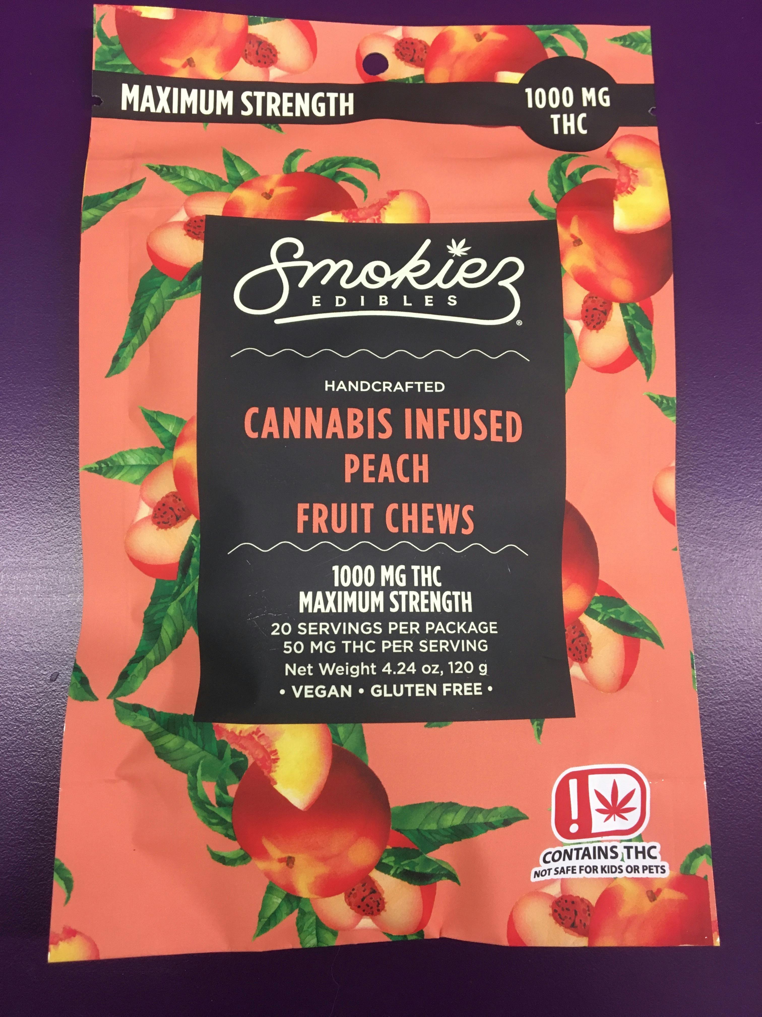 Peach Gummies | 1000mg | 20ct | 50mg/ea by Smokiez Edibles