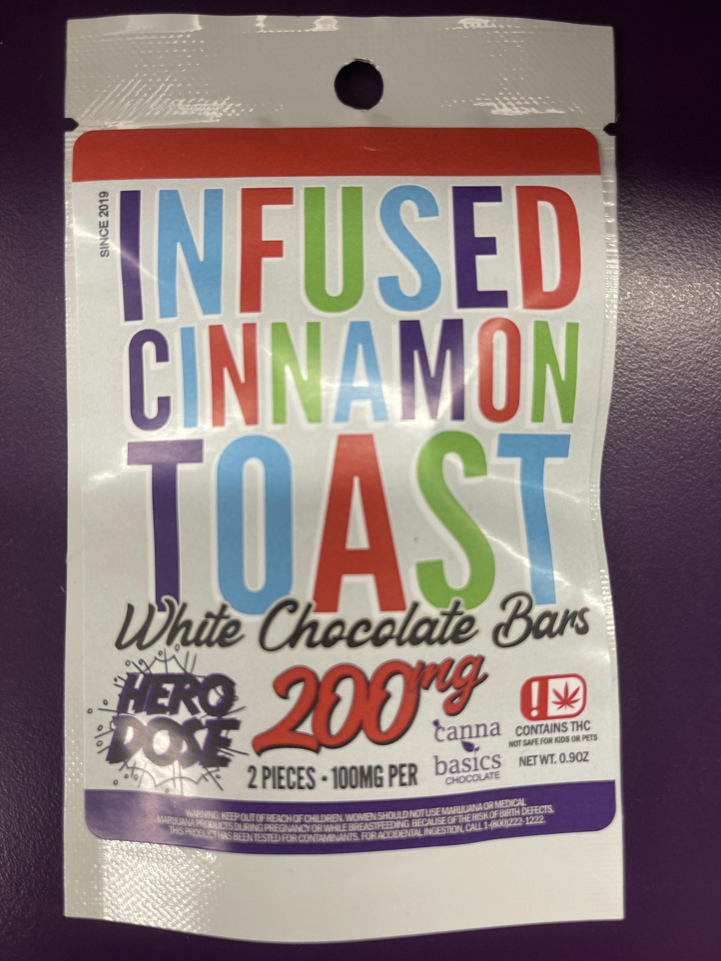 200mg - Cinnamon Toast White Chocolate Bars by CANNA BASICS