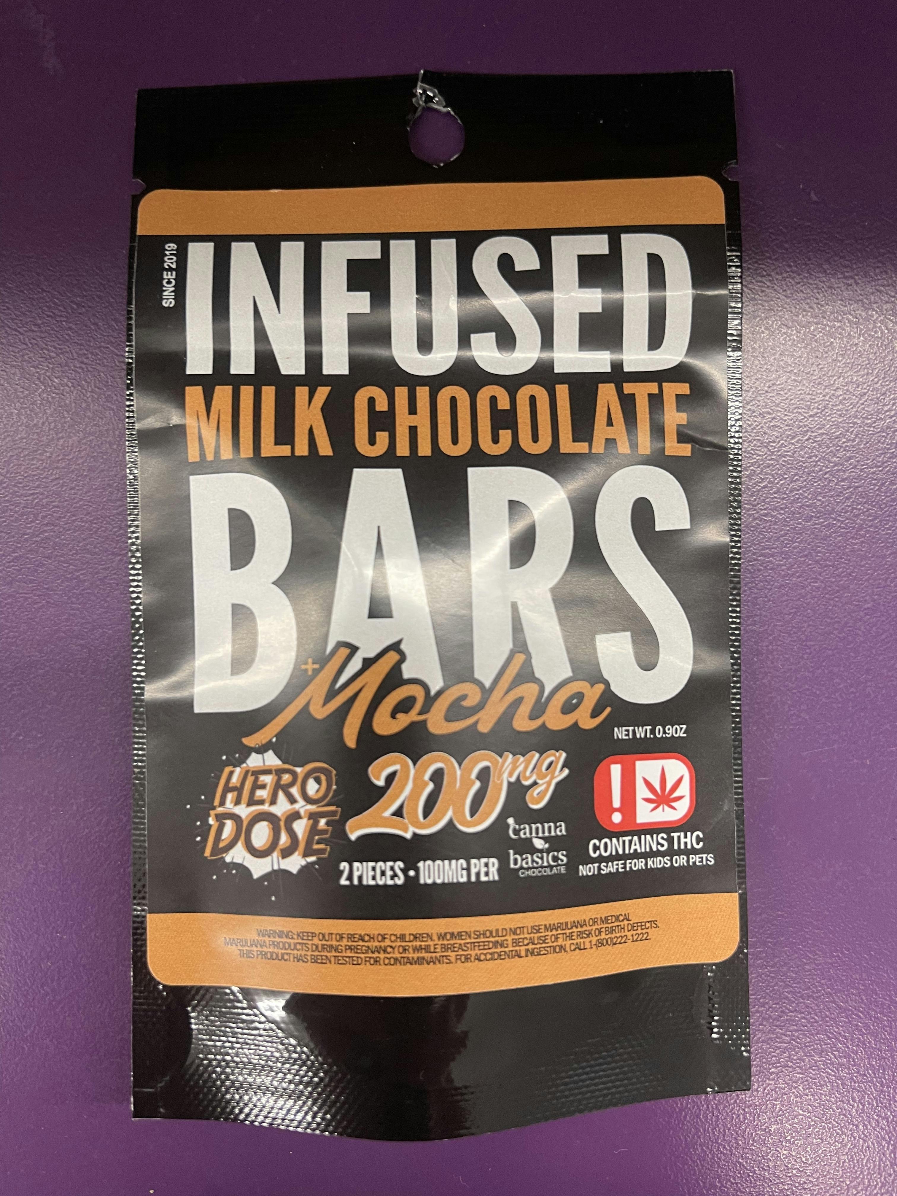 200mg Infused Milk Chocolate Bars/Mocha