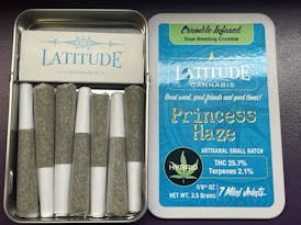 Latitude | Princess Haze | Blue Wedding Crumble | Infused Preroll 7 Mini Joints