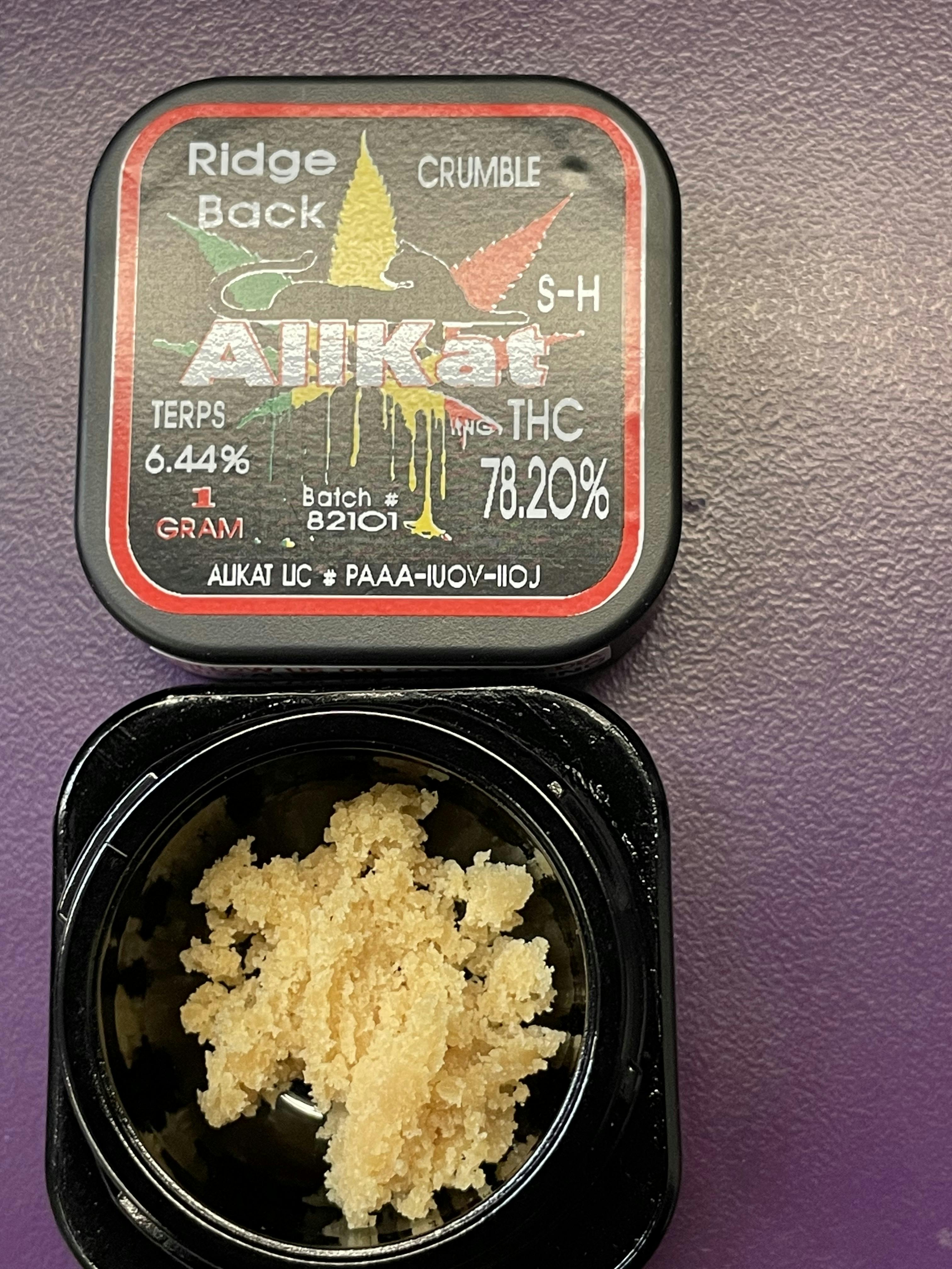 ridge back | Solvent | Crumble | 1g