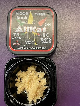 Alikat - Ridge Back - Crumble 78.20% 6.44% Terps