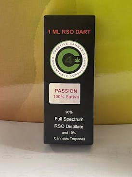 RSO Syringe (Dart) | 1 ML | Full Spectrum | Passion | Sativa