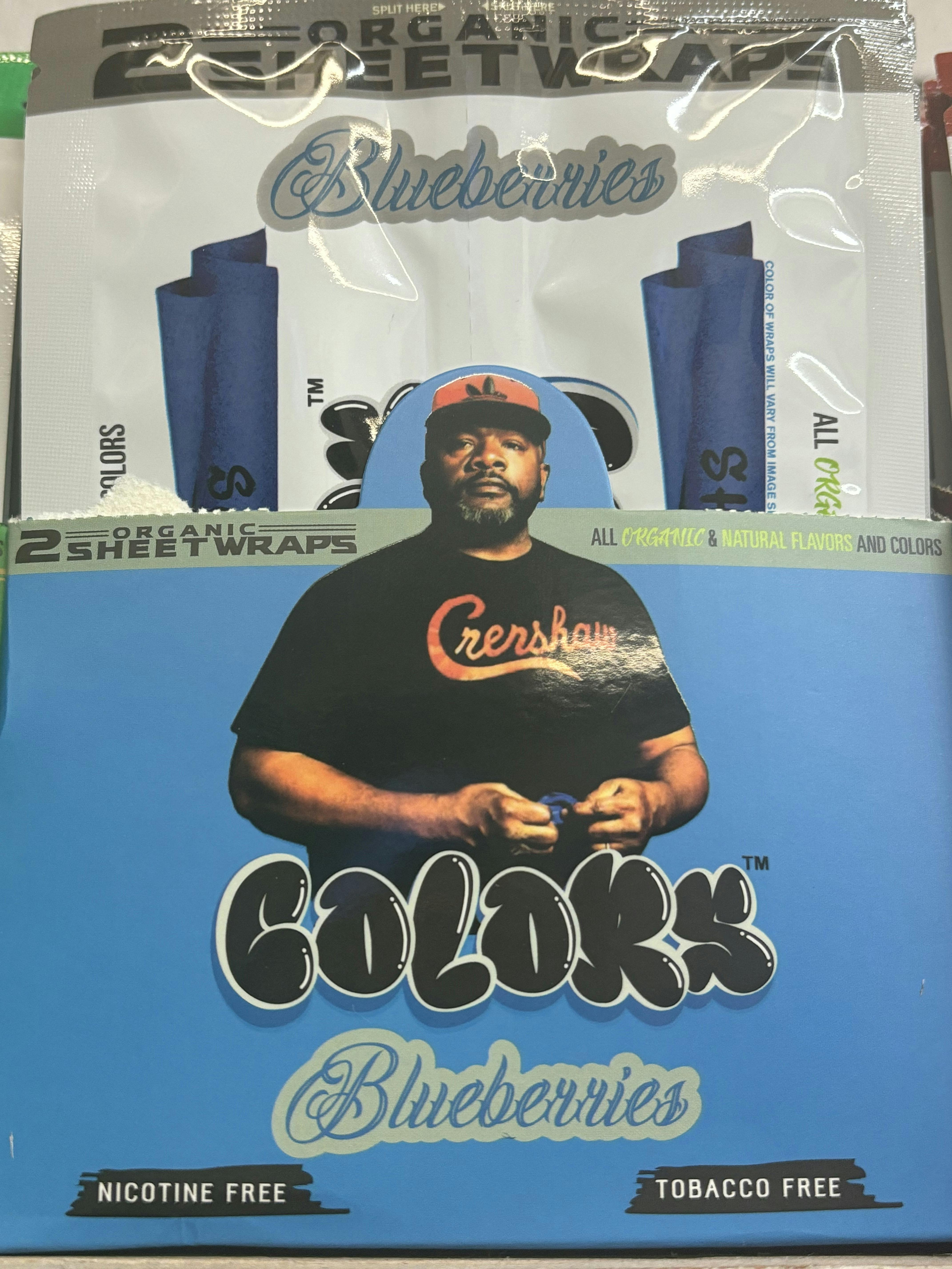 2 Pack | Organic | Colors Wraps | Blueberries | Tobacco Free at Black Purple Kush