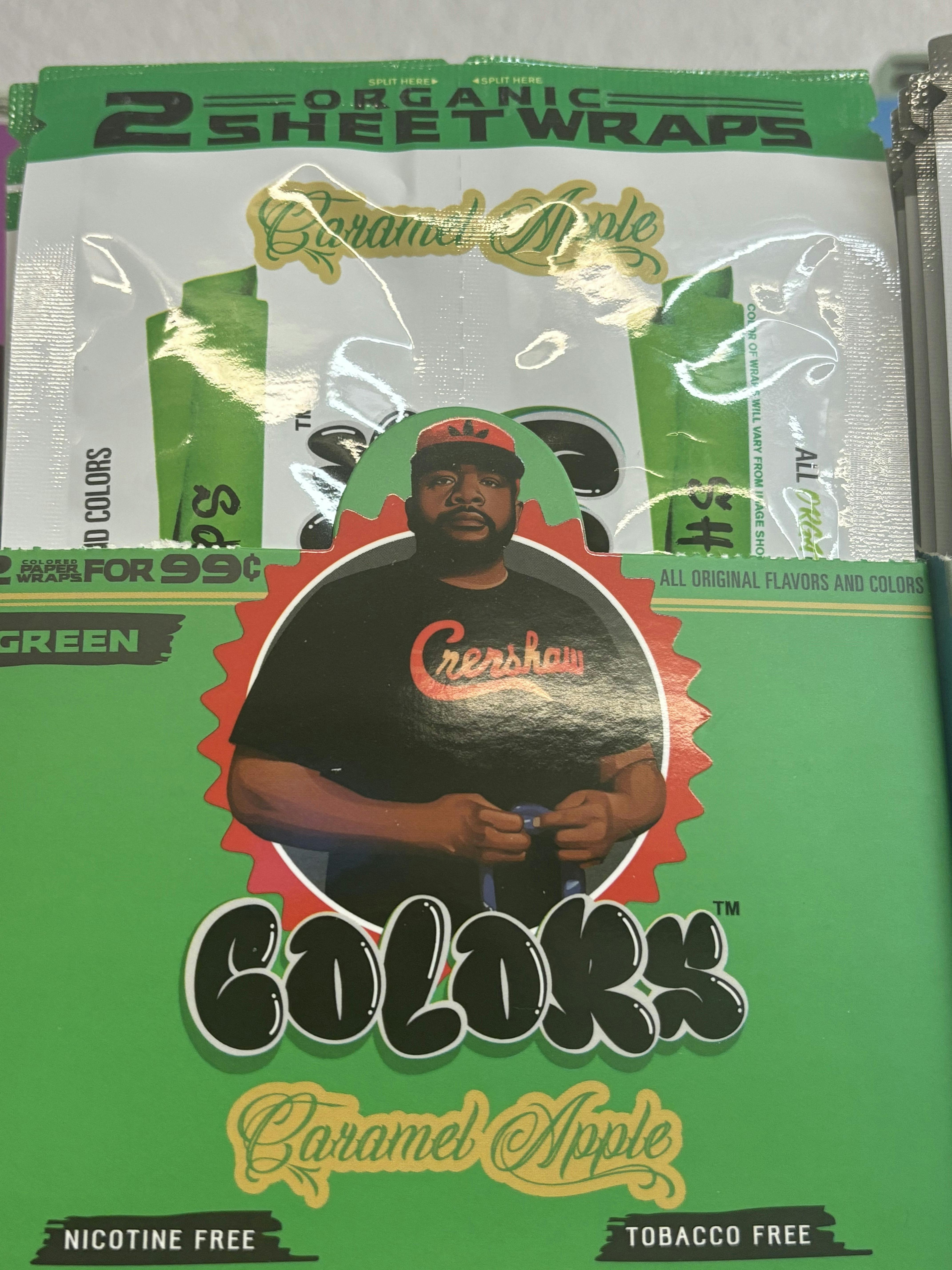 2 Pack | Organic | Colors Wraps | Caramel Apple | Tobacco Free at Black Purple Kush