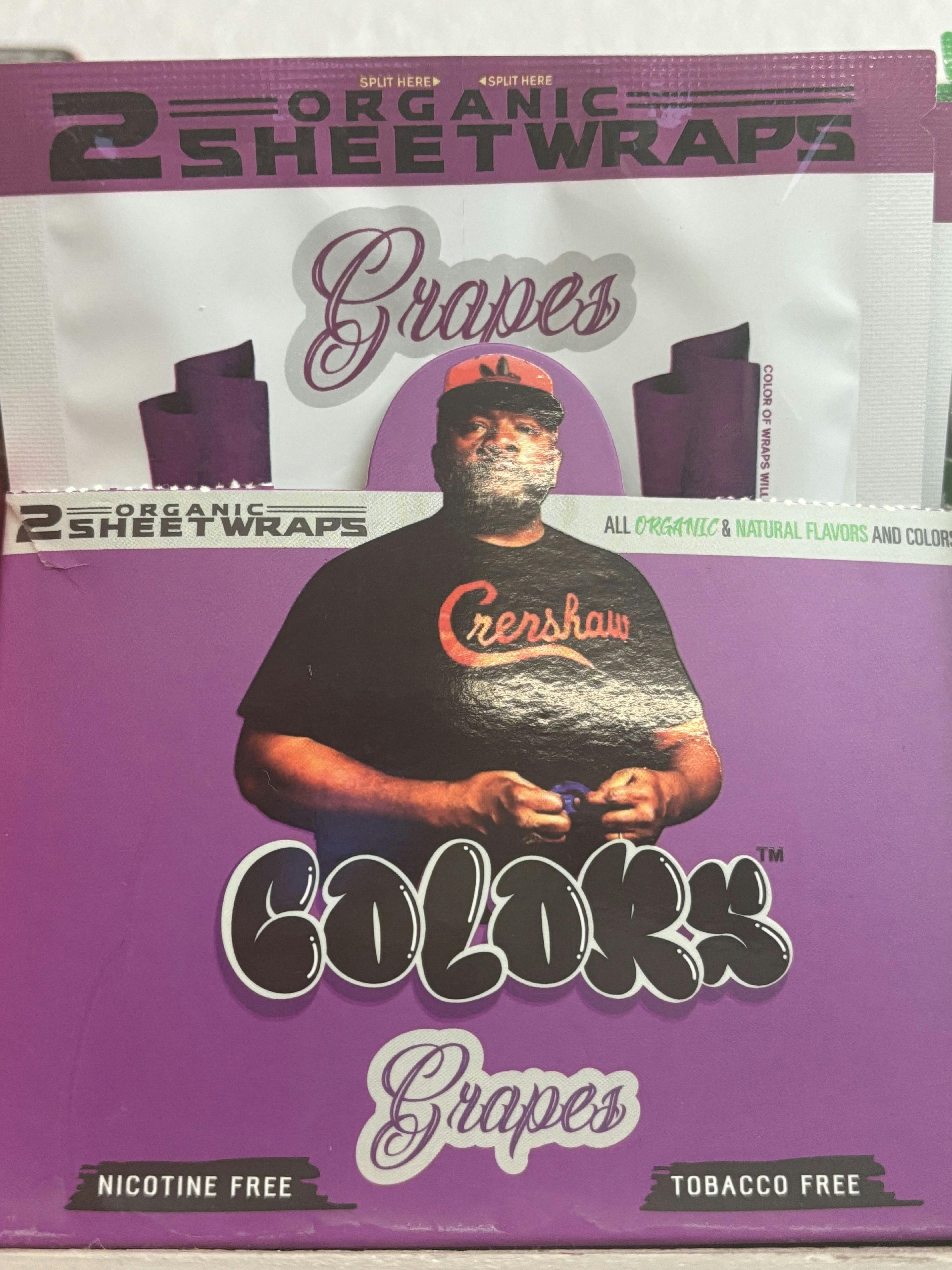 2 Pack | Organic | Colors Wraps | Grapes | Tobacco Free at Black Purple Kush